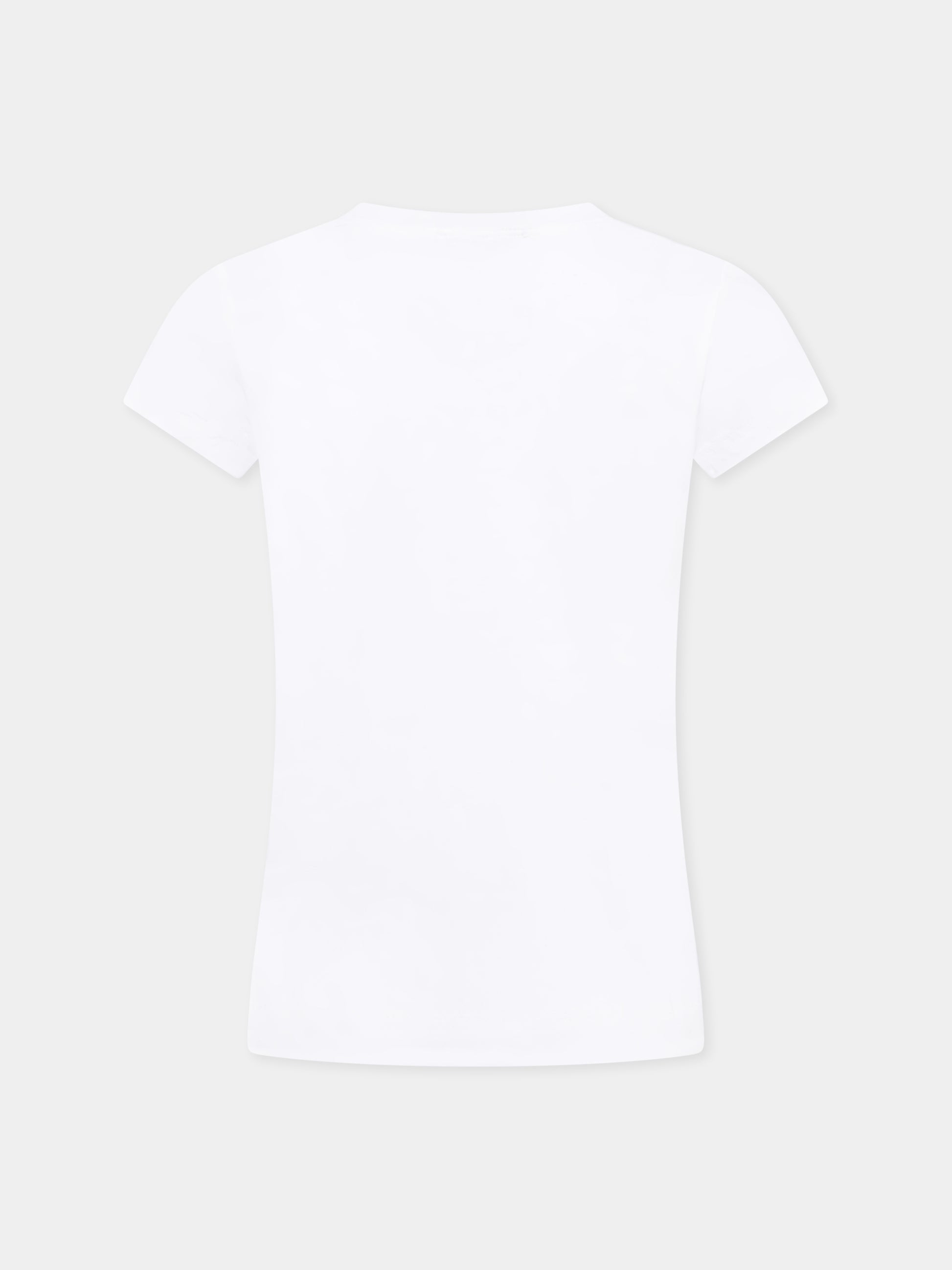 T-shirt bianca per bambina con Bambi,Monnalisa,11E612RU 5202 0099