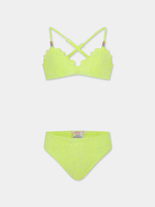 Bikini giallo per bambina con perline,Billieblush,U20004 599