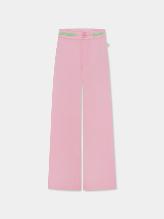 Pantaloni rosa per bambina con cuore,Billieblush,U20128 462