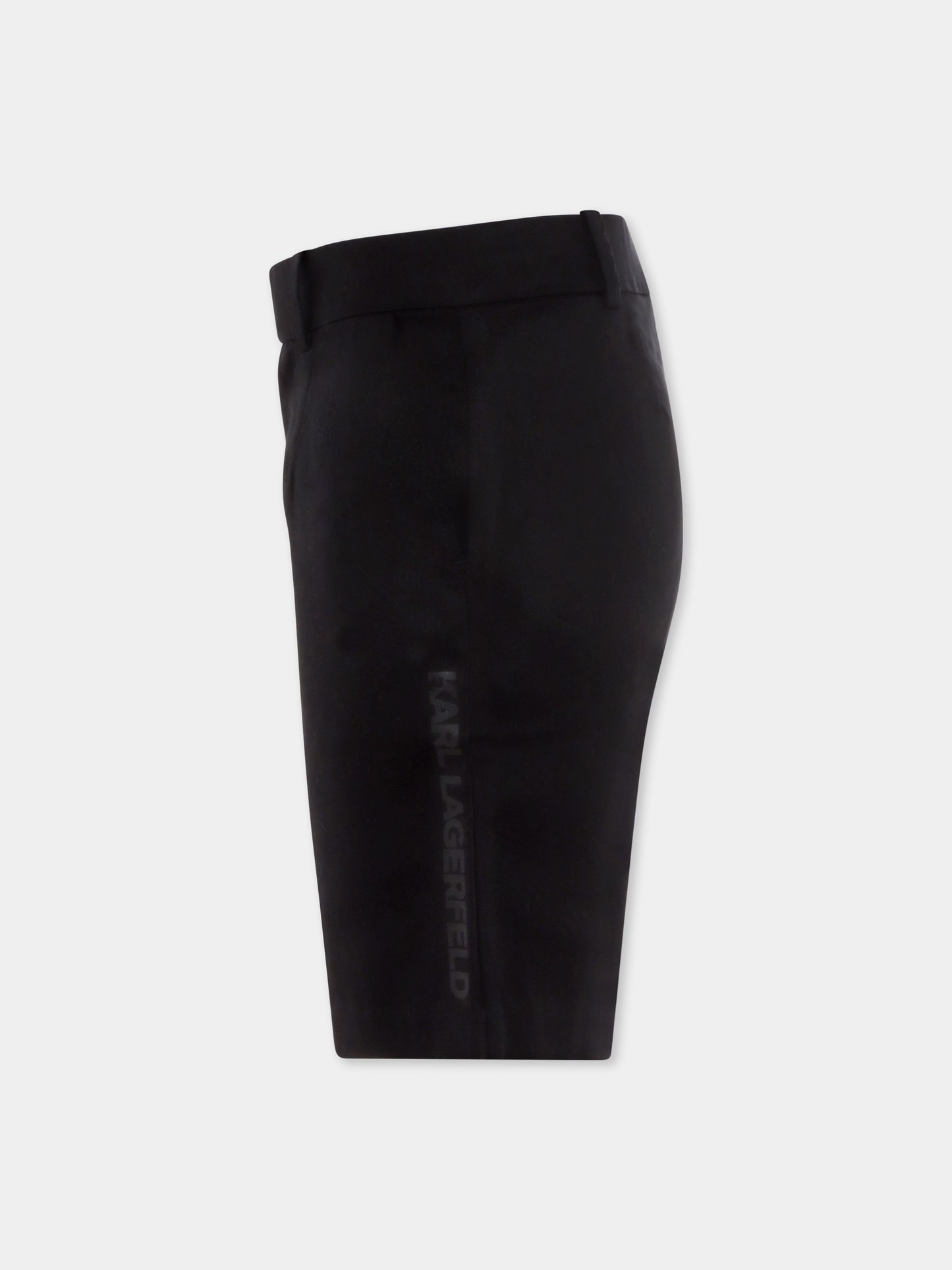 Shorts neri per bambino con logo,Karl Lagerfeld Kids,Z30027 09B