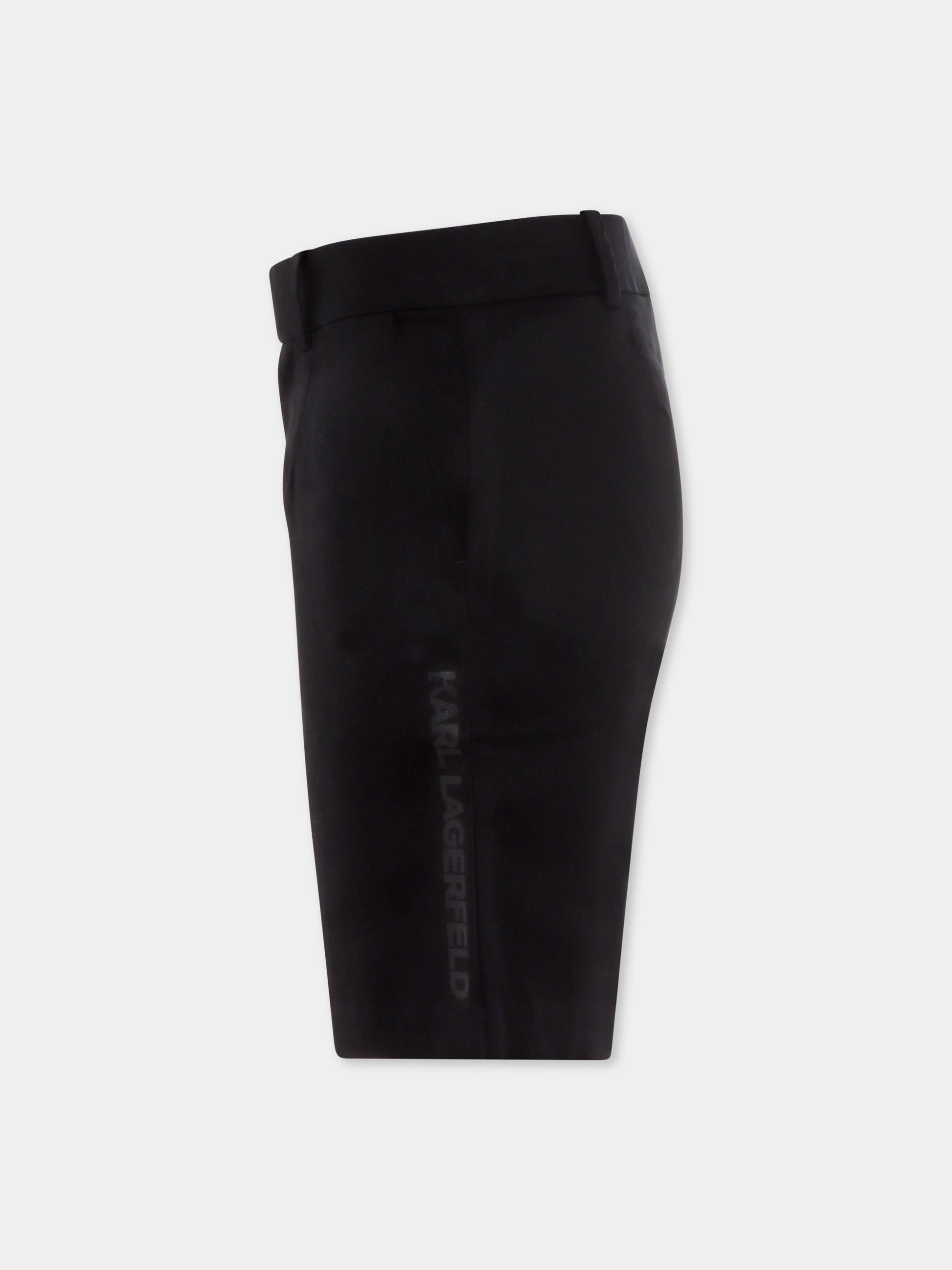 Shorts neri per bambino con logo,Karl Lagerfeld Kids,Z30027 09B