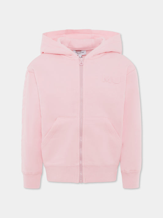 Felpa rosa per bambina con logo,Marc Jacobs,W60034 45T