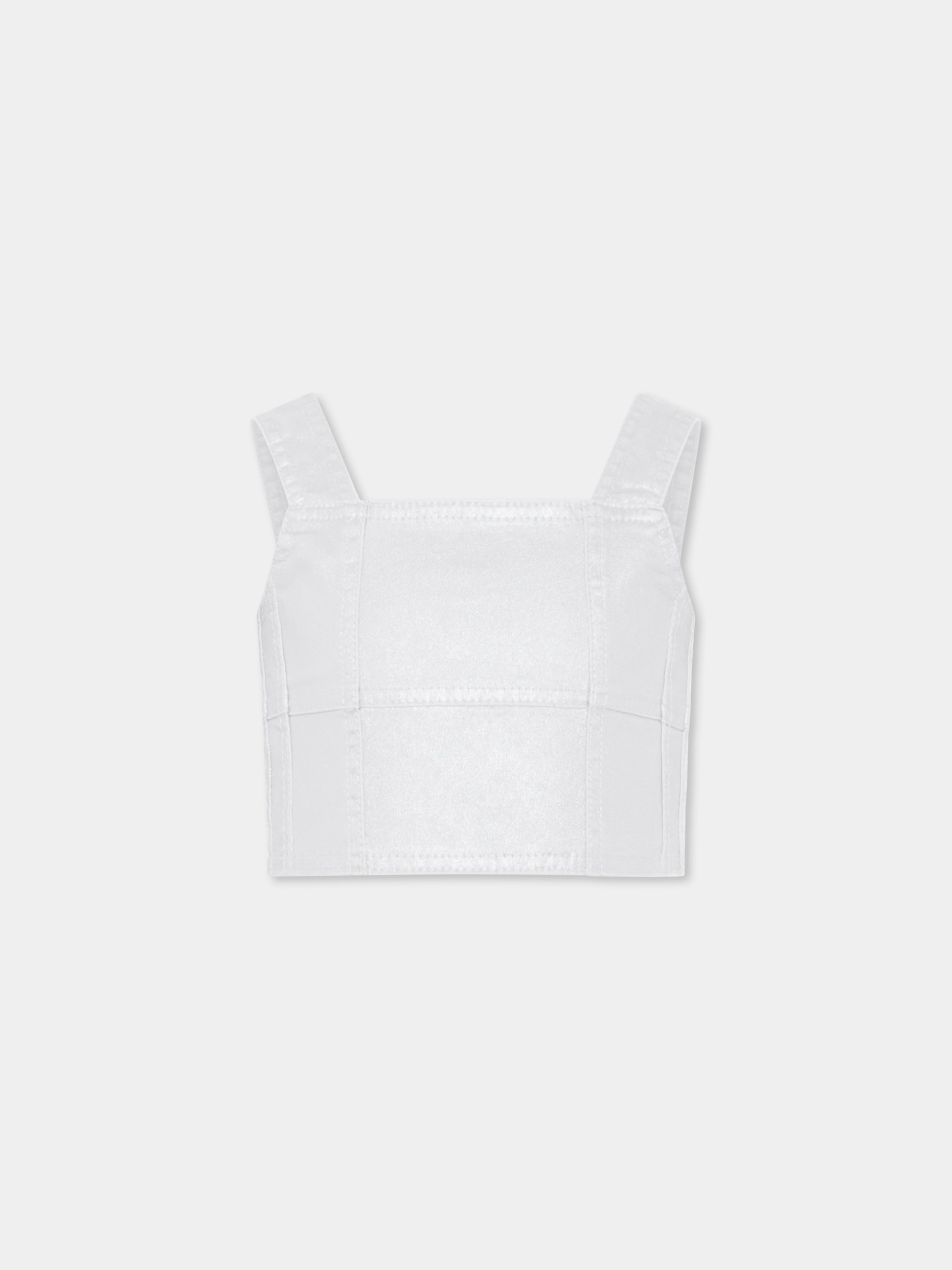 Top crop argento per bambina,Marc Jacobs,W60196 016