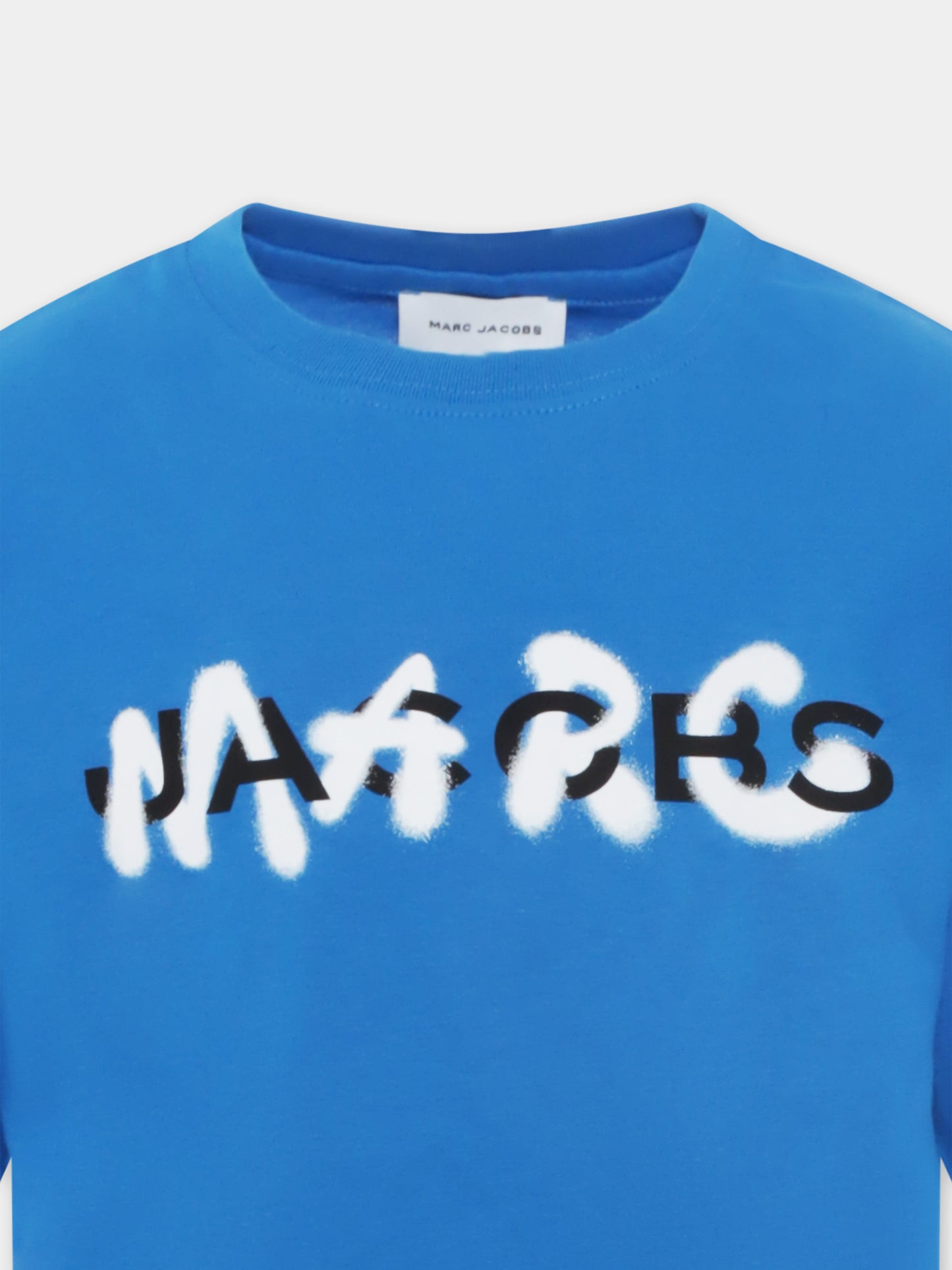 T-shirt azzurra per bambino con logo,Marc Jacobs,W60212 873