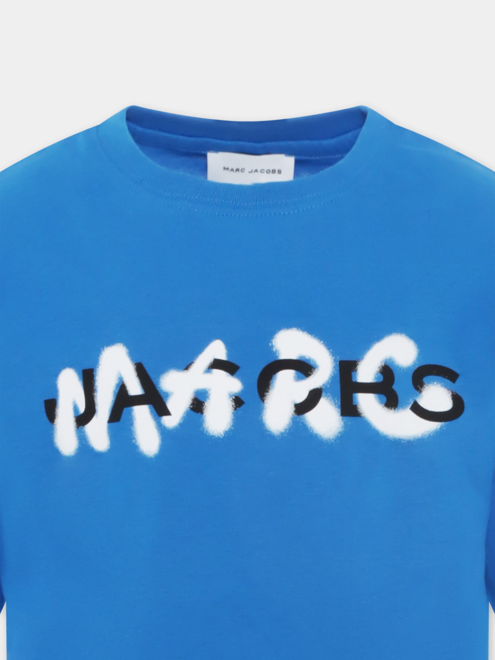 T-shirt azzurra per bambino con logo,Marc Jacobs,W60212 873