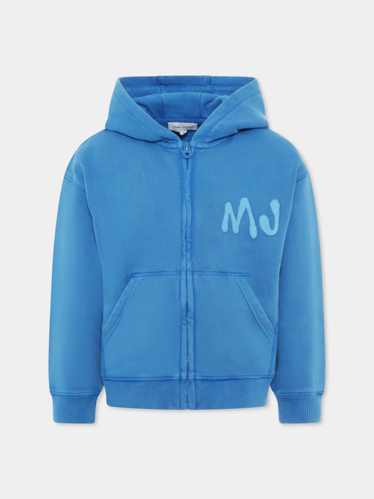 Felpa azzurra per bambino con logo,Marc Jacobs,W60215 873