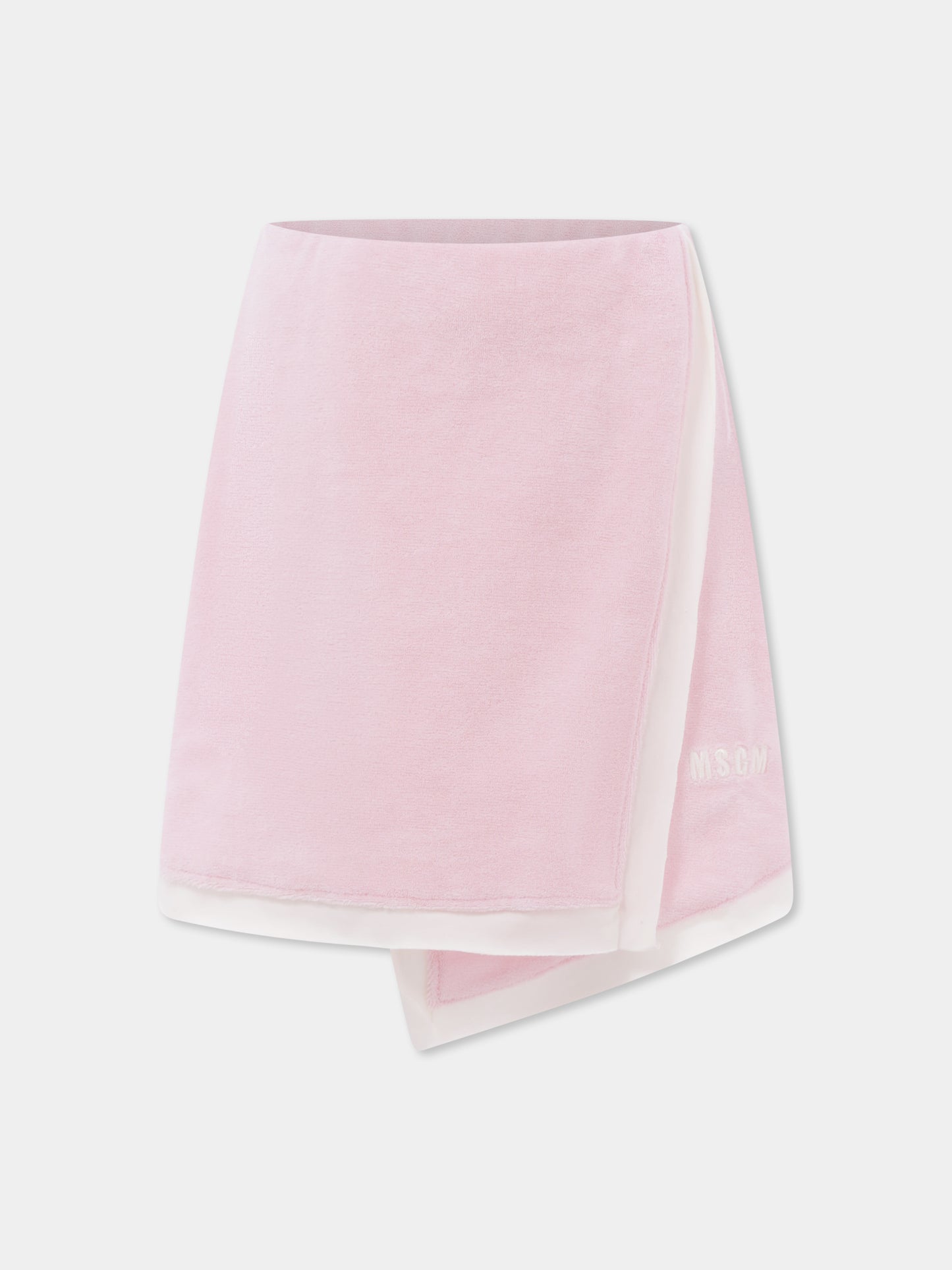 Pink skirt for girl with logo