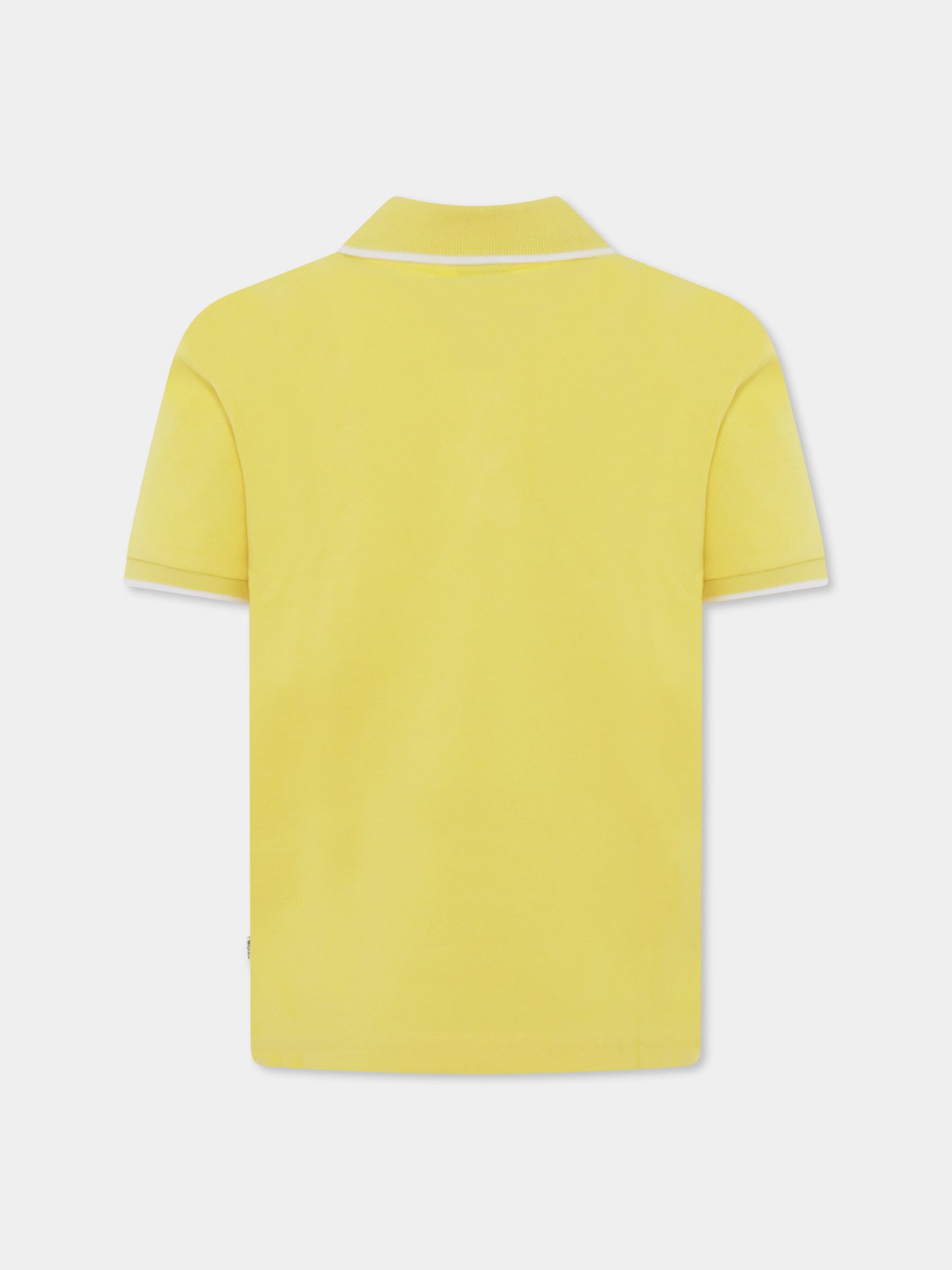 Polo gialla per bambino con logo,Boss,J50704 508