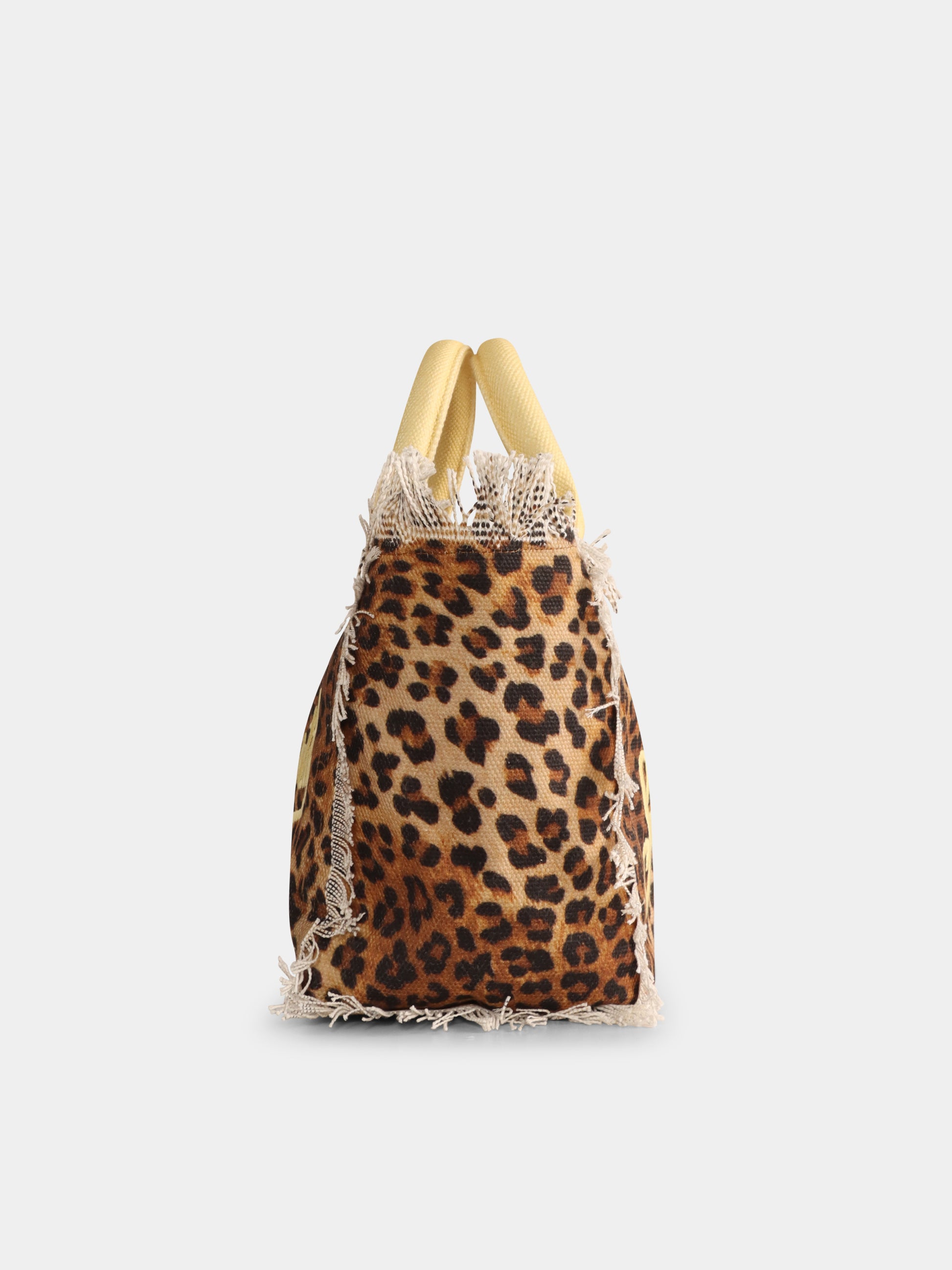 Borsa mare Colette multicolor per bambina con stampa animalier e logo,Mc2 Saint Barth,COL0001 04176H