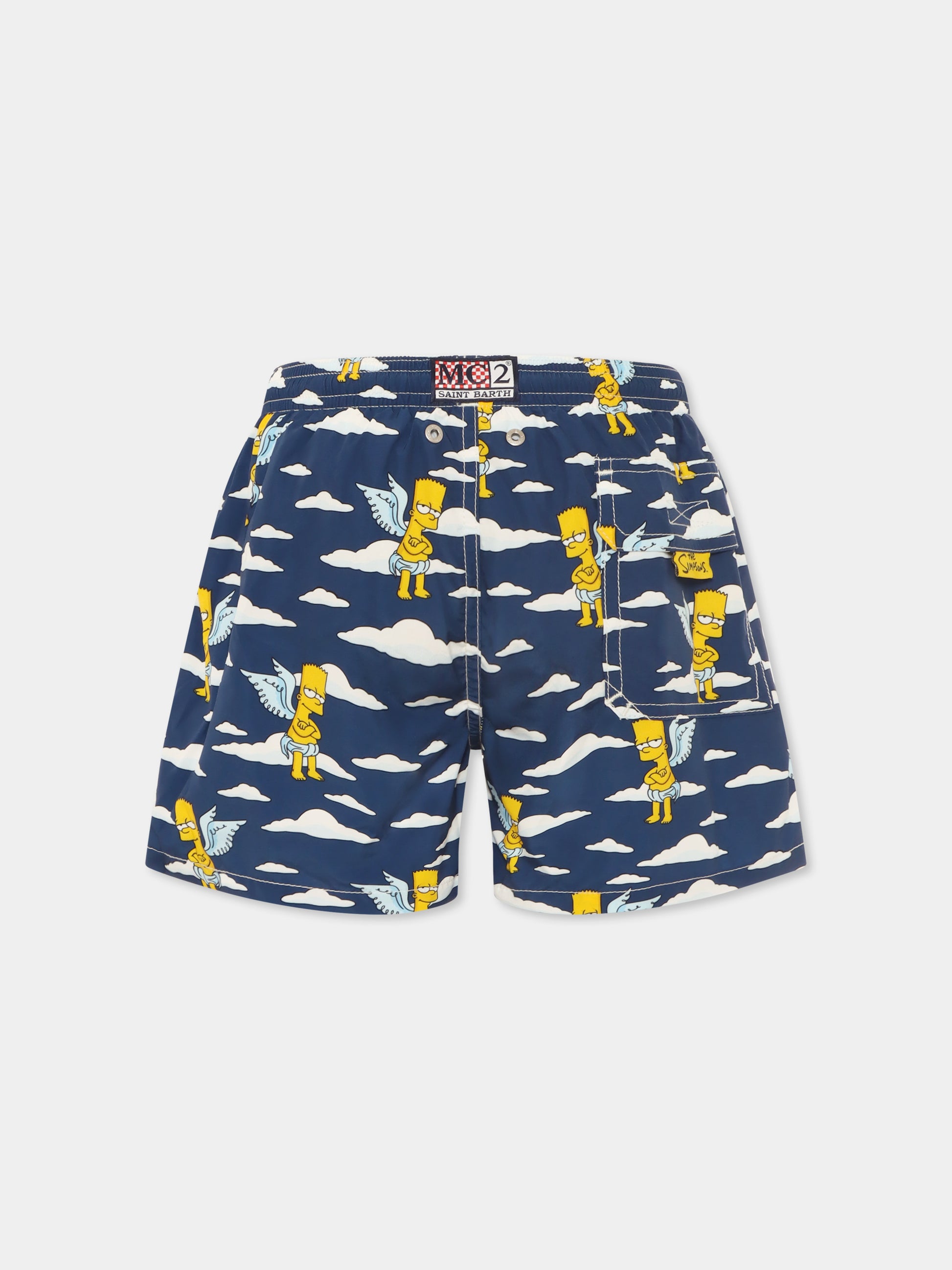 Boxer mare blu per bambino con Bart Simpson,Mc2 Saint Barth,JEA0004 05979D