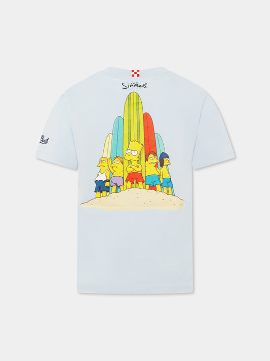 Light blue t-shirt for boy with Bart Simspson