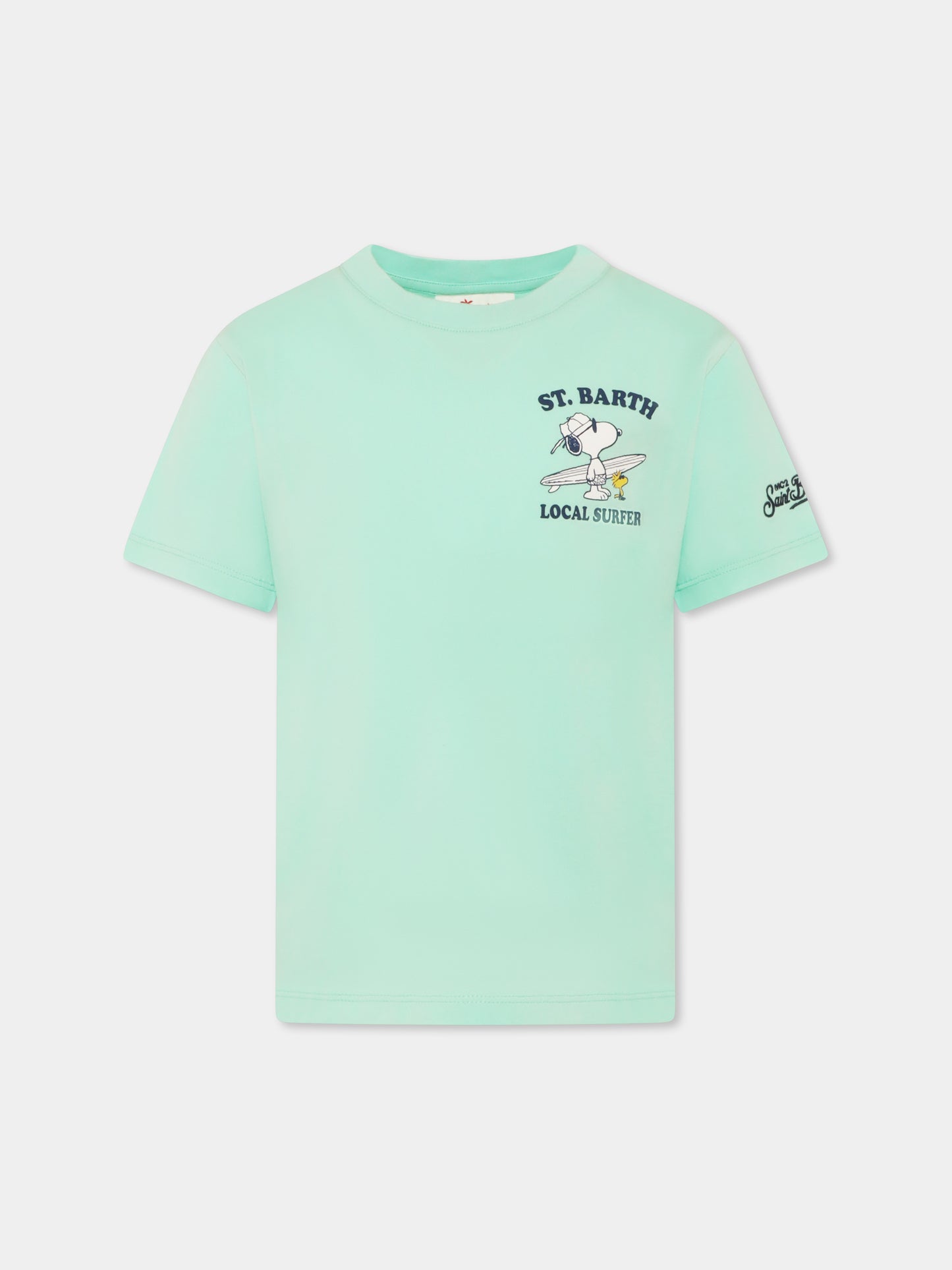 Green t-shirt for by with Snoopy