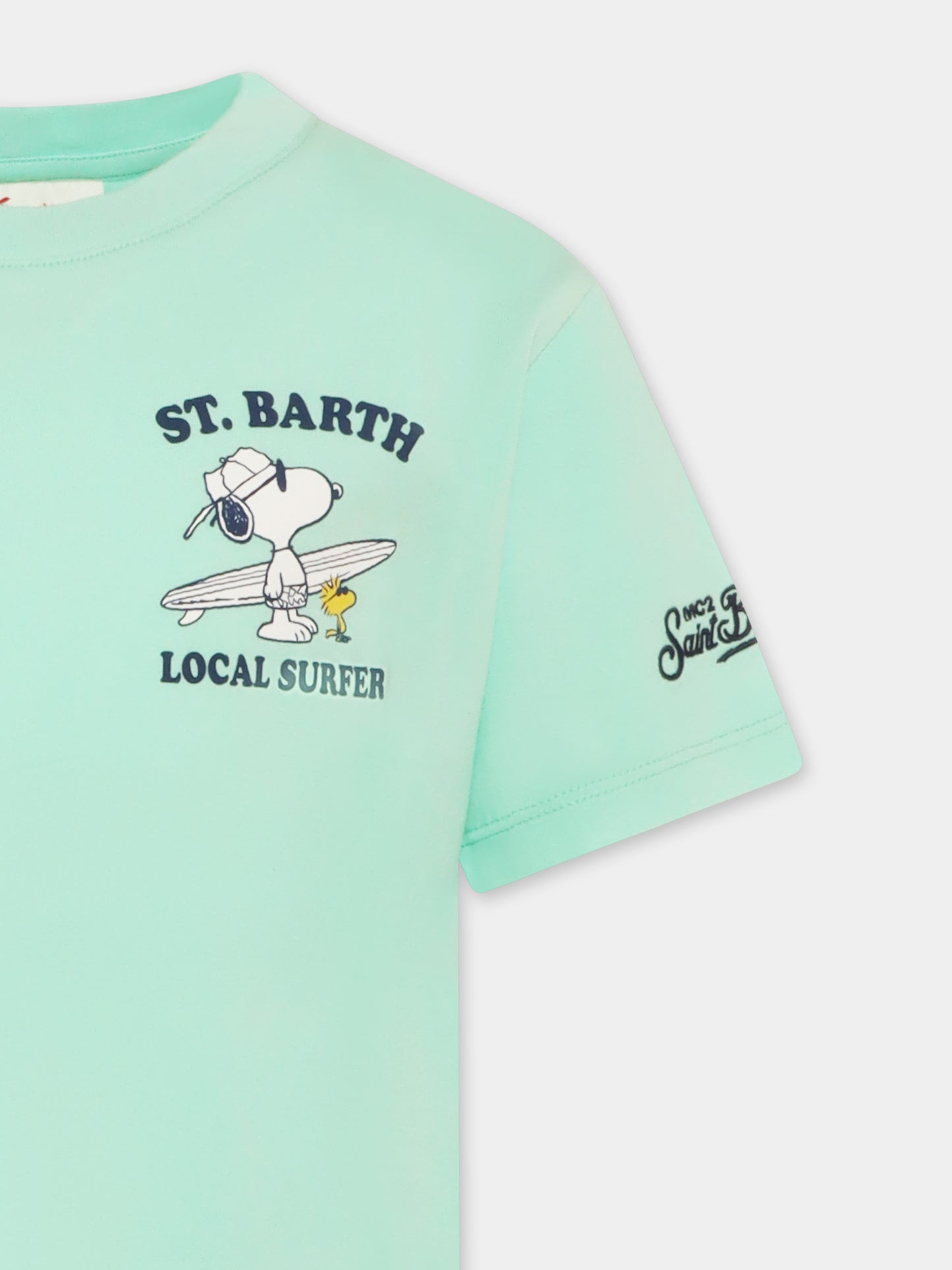 Green t-shirt for by with Snoopy
