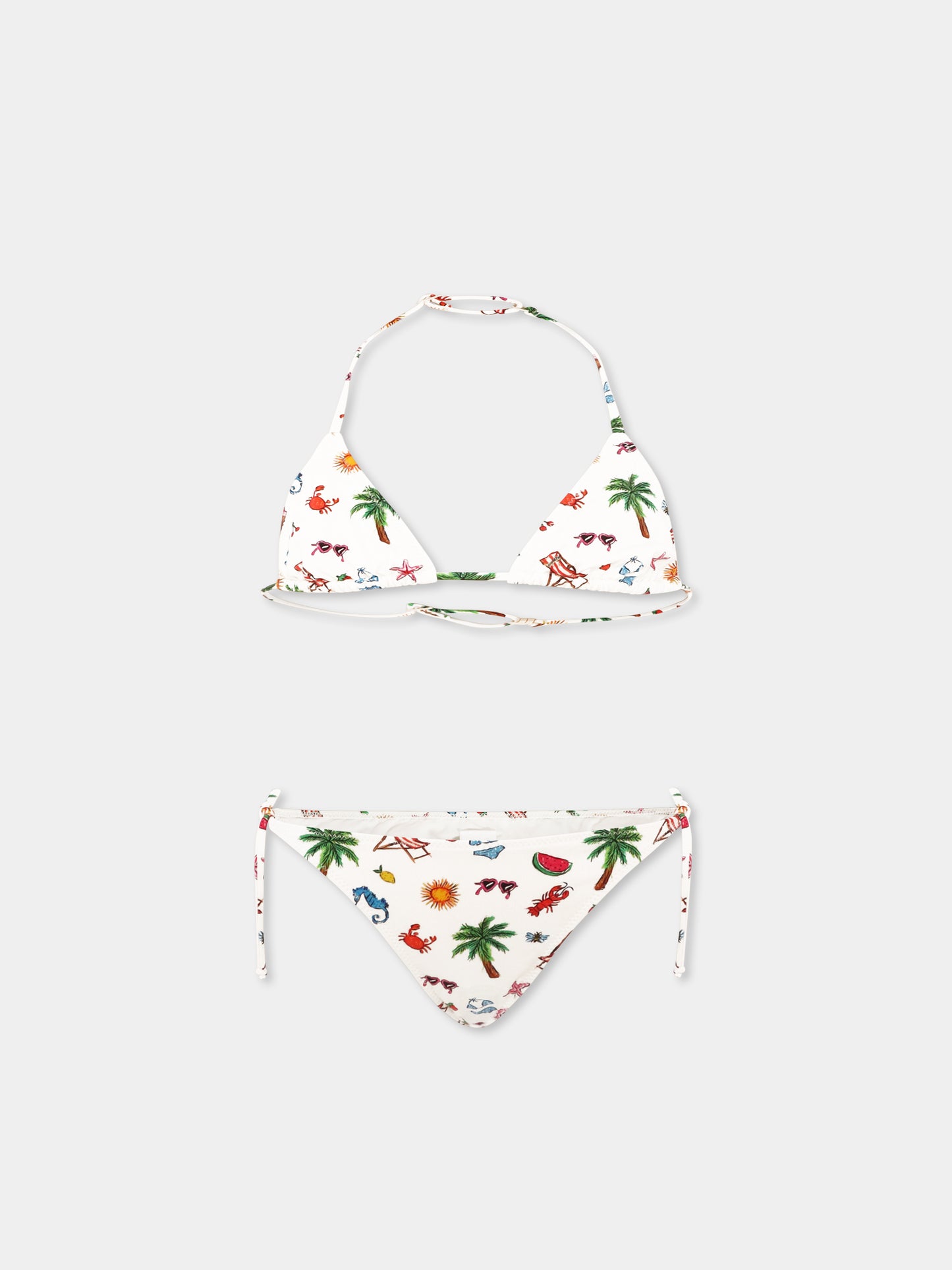 Multicolor bikini for girl with print