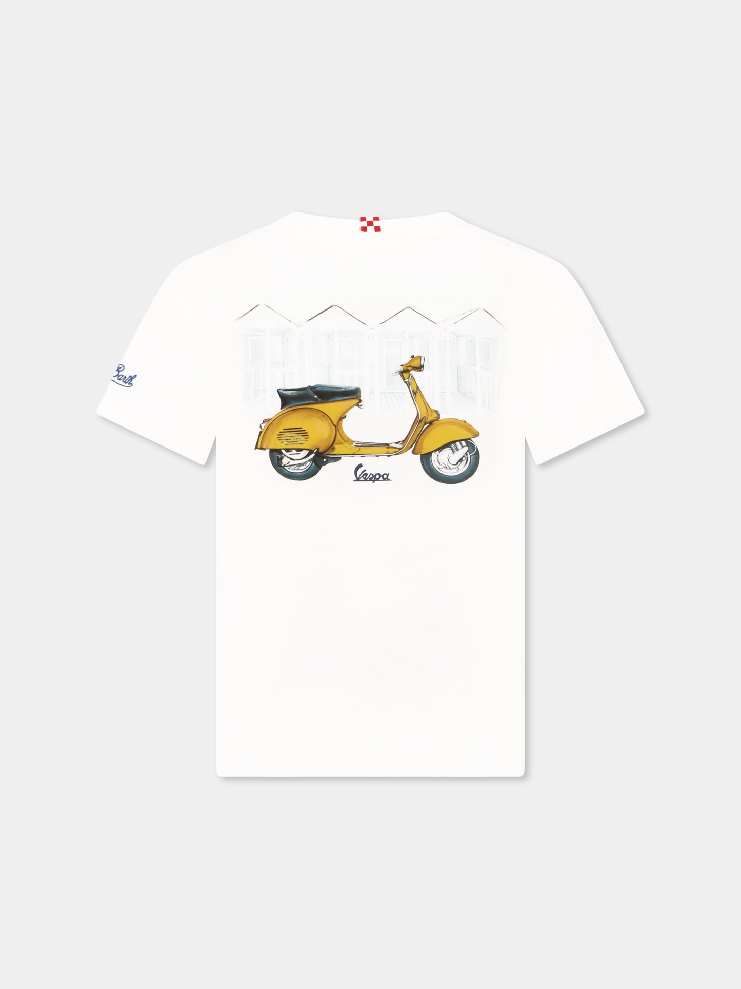 White t-shirt for boy with Vespa