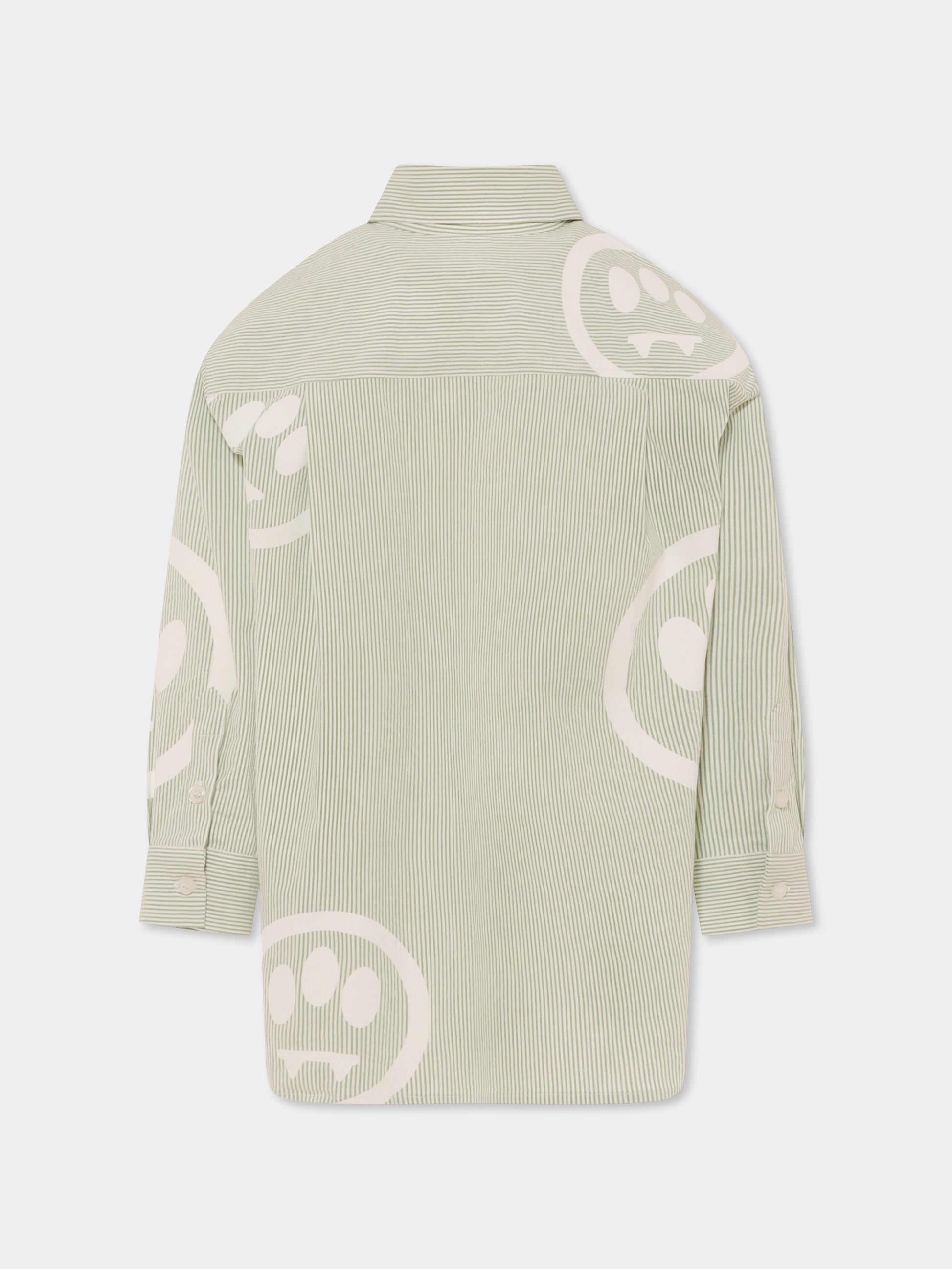 Camicia verde per bambina con smile all over,Barrow,S5BKJGSI115 081
