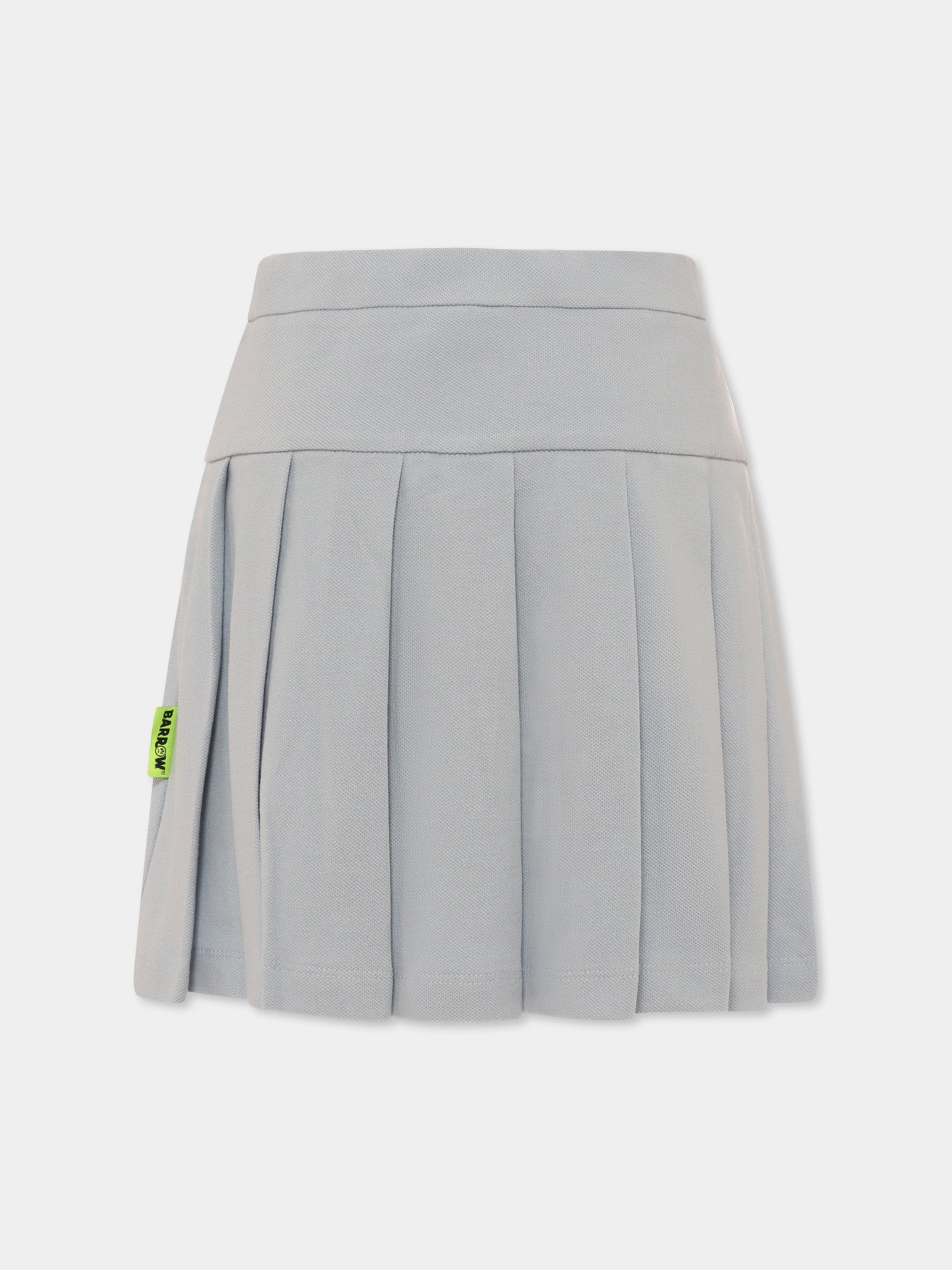 Gonna celeste per bambina con logo,Barrow,S5BKJGSK145 GW034