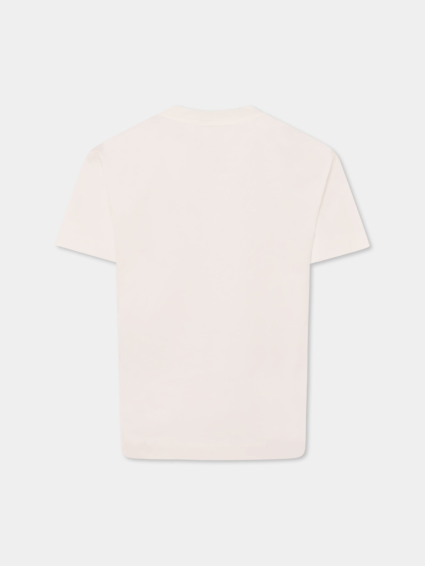T-shirt bianca per bambina con smile,Barrow,S5BKJGTH112 002