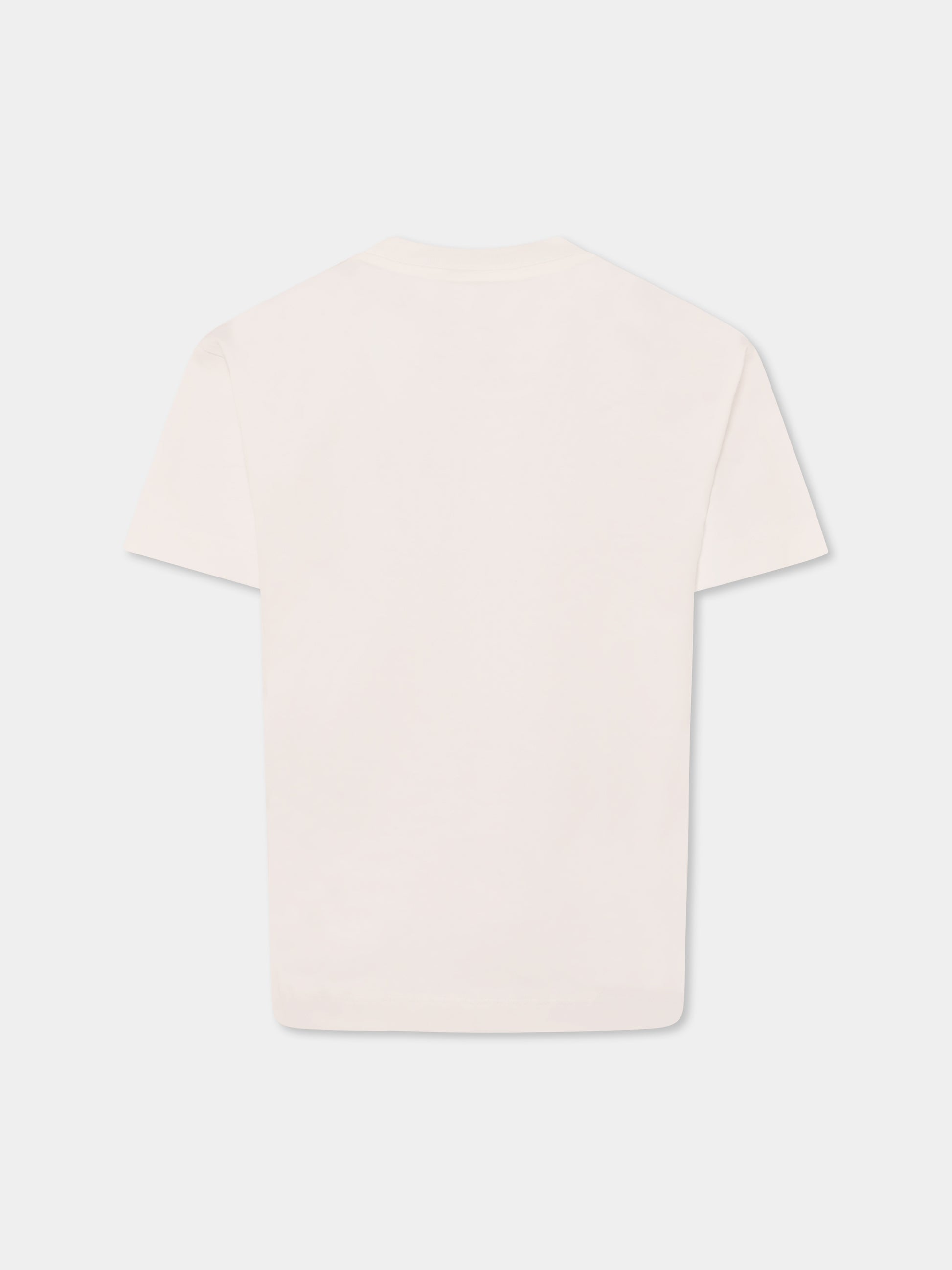 T-shirt bianca per bambina con smile,Barrow,S5BKJGTH112 002