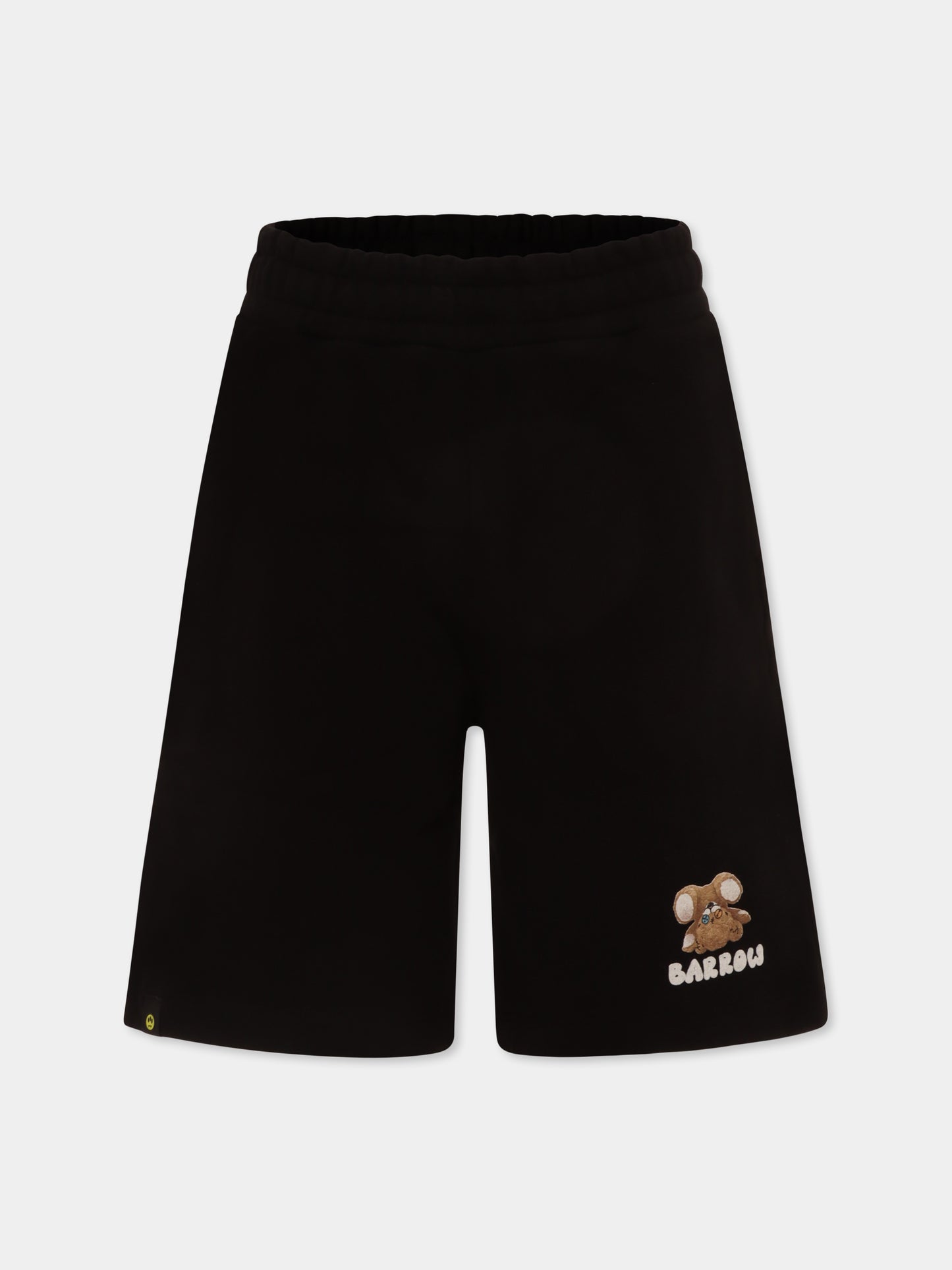 Shorts neri per bambini con stampa Bear,Barrow,S5BKJUBE030 110