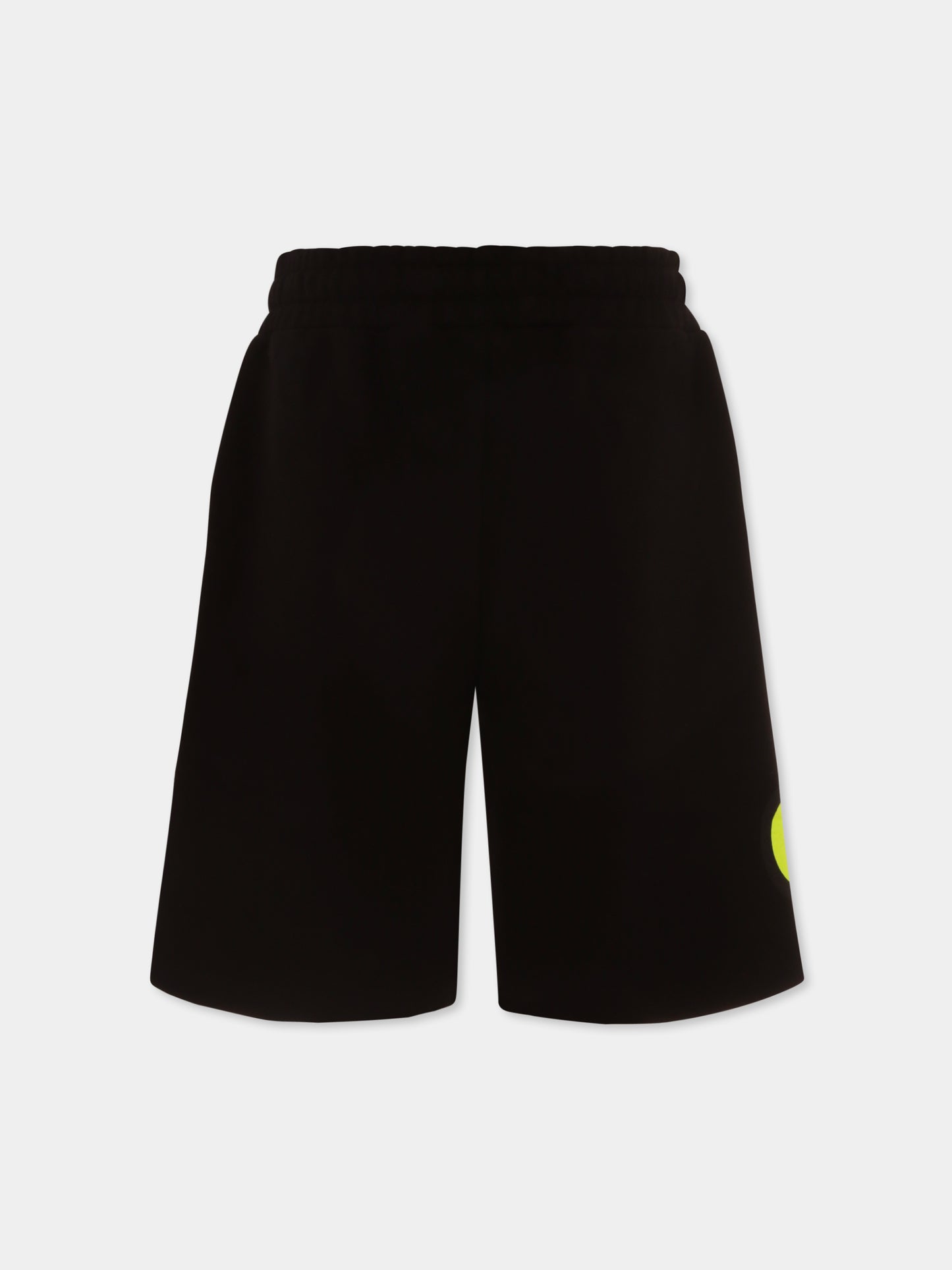 Black shorts for kids with logo