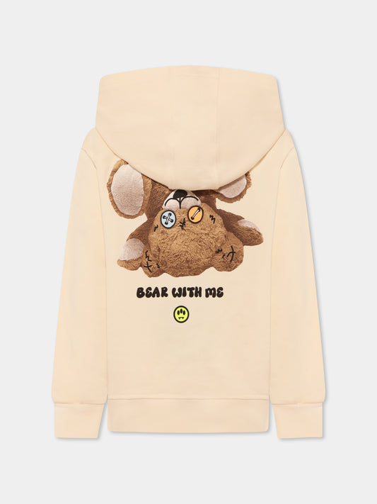 Felpa avorio per bambini con logo e Bear,Barrow,S5BKJUHS028 013