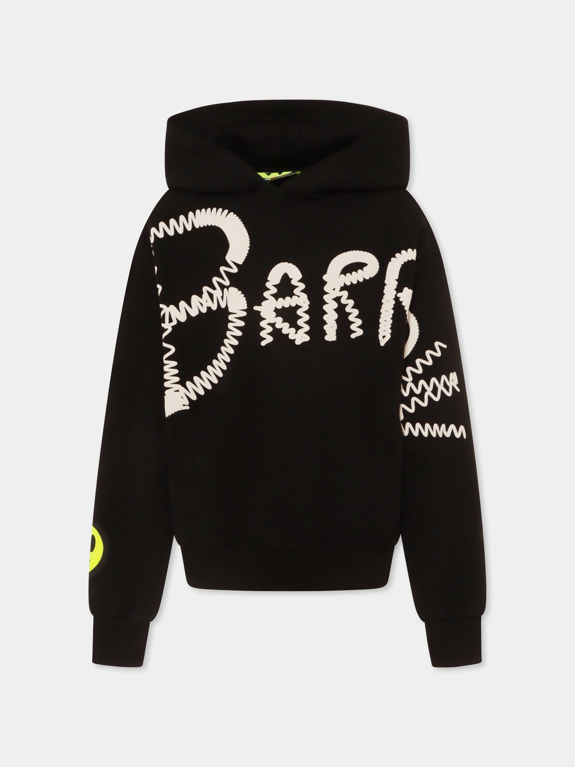 Felpa nera per bambini con logo,Barrow,S5BKJUHS037 110