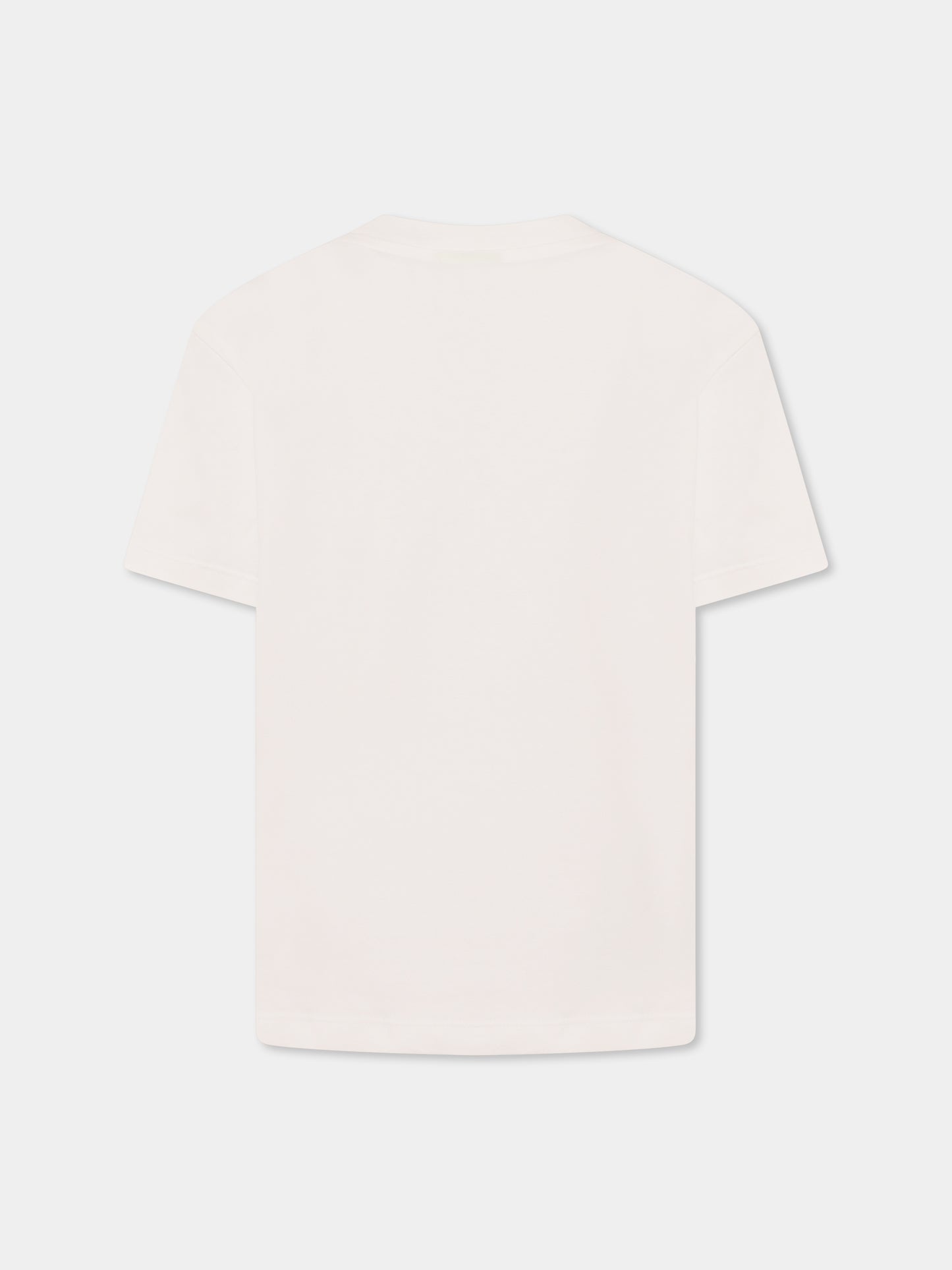 T-shirt bianca per bambini con smile e palma,Barrow,S5BKJUTH058 002