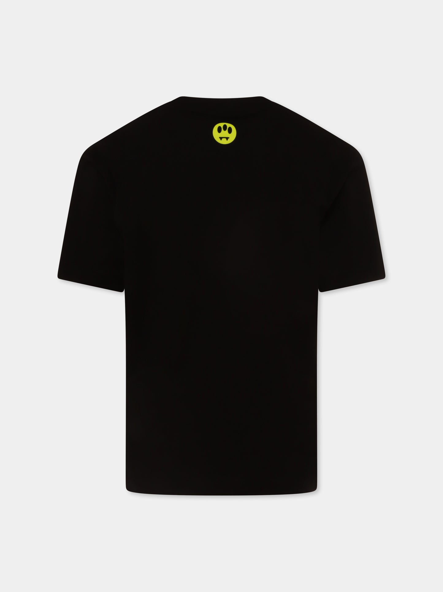 T-shirt nera per bambini con stampa sneakers e logo,Barrow,S5BKJUTH201 110