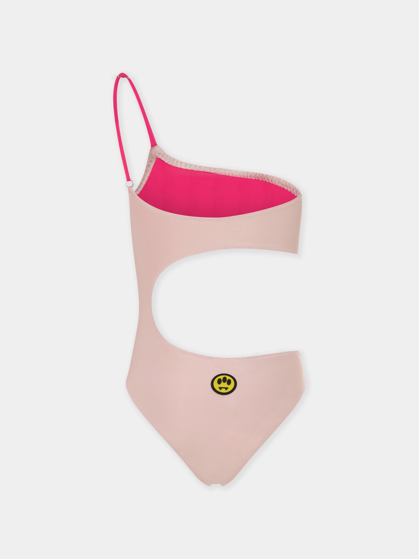 Costume intero avorio per bambina con smile e strass,Barrow,S5BKJGSM181 013