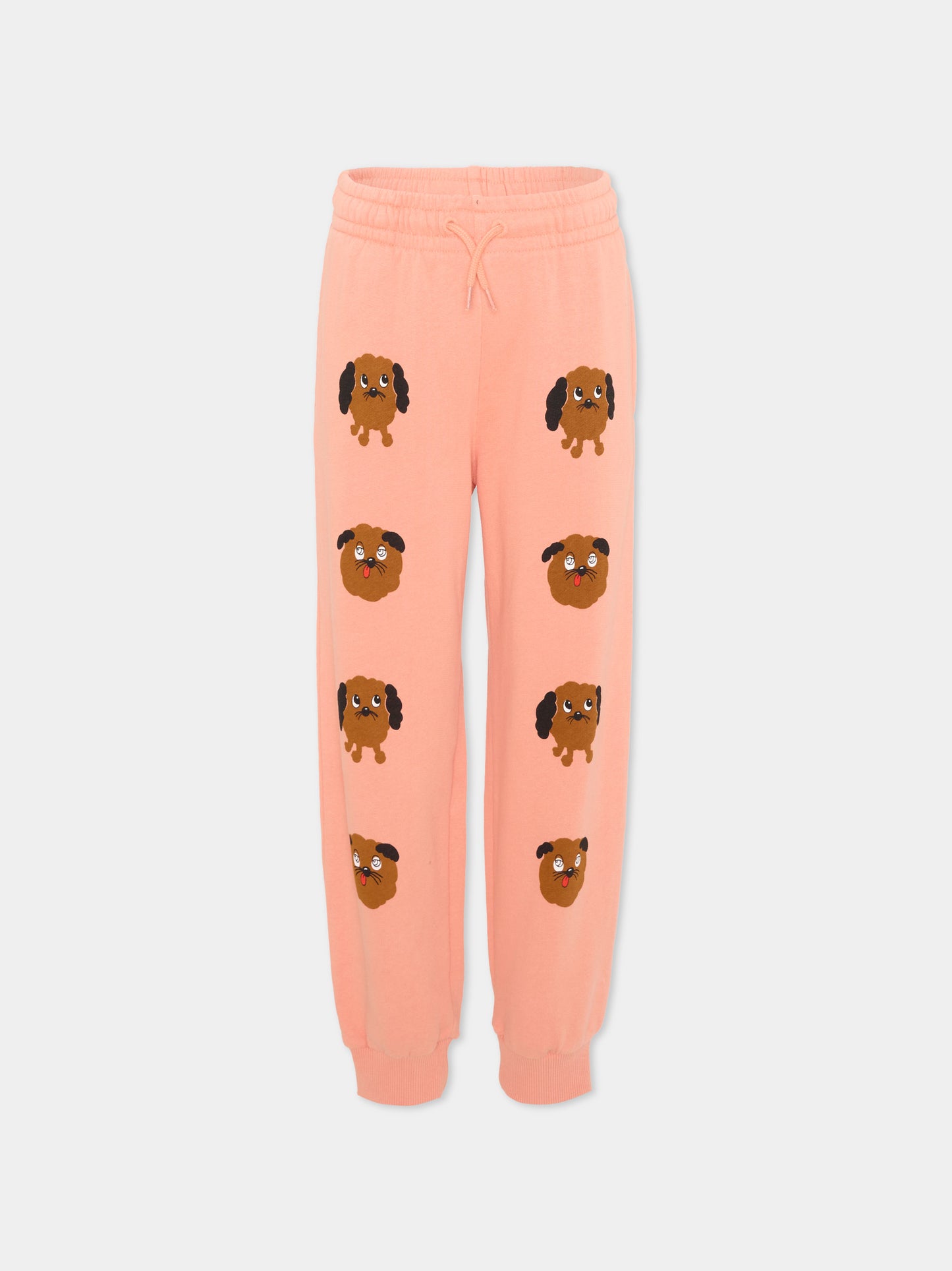 Pantaloni sportivi rosa per bambina con stampa cani,Mini Rodini,2613012628