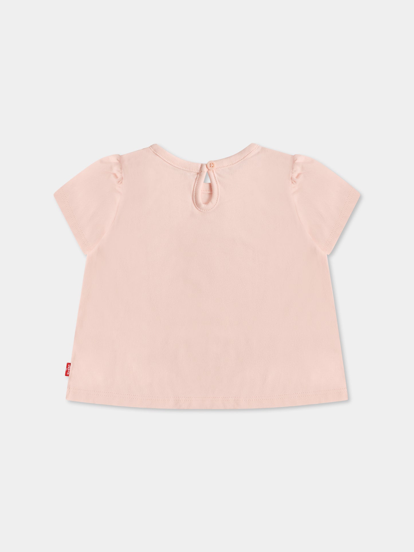 Pink t-shirt for baby girl with logo