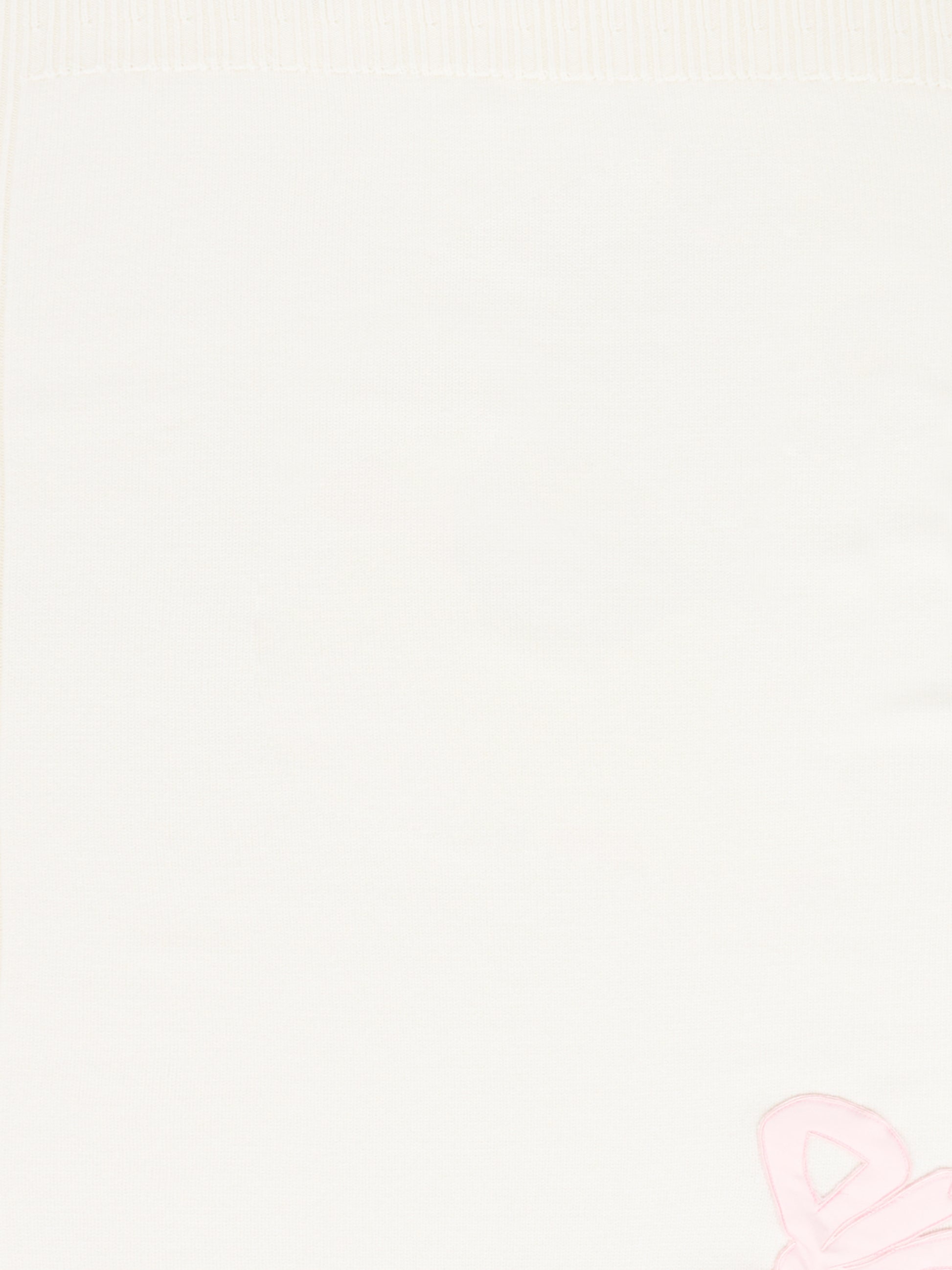 Coperta avorio per neonata con fiocco,Gensami,COP-FIOCCOT-WE