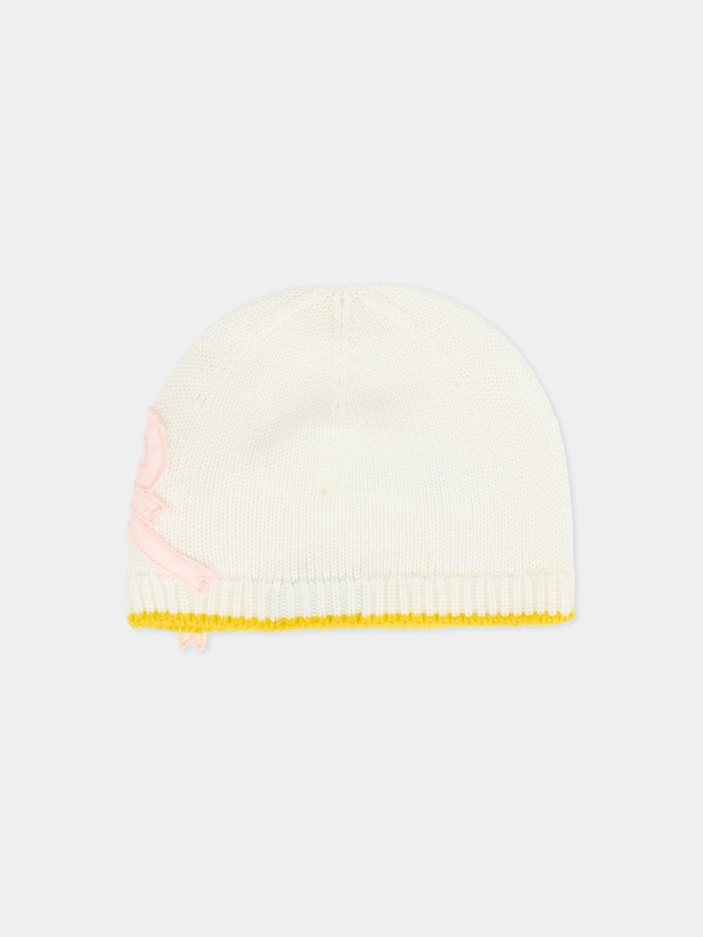 Cappello avorio per neonata con fiocco,Gensami,CAP-FIOCCOT-WE