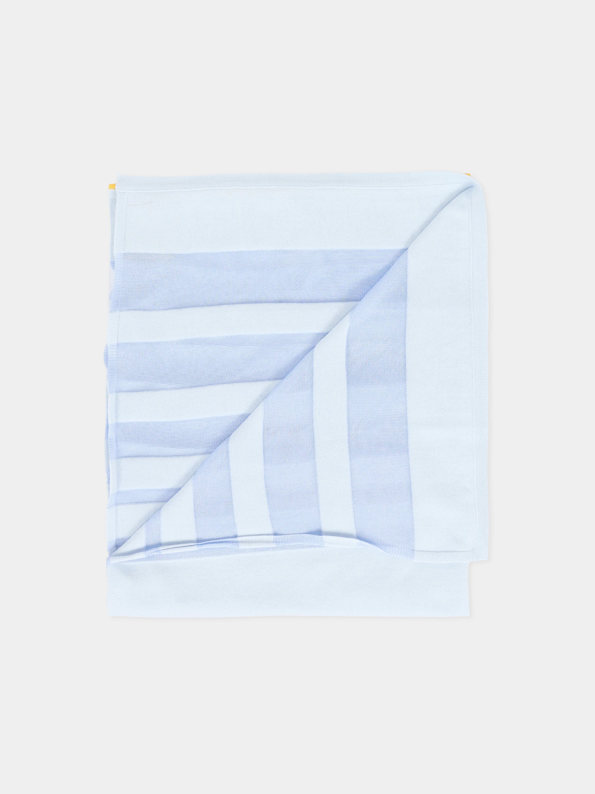 Coperta celeste per neonato con motivo a righe,Gensami,COP-STR-CO SKY BLUE