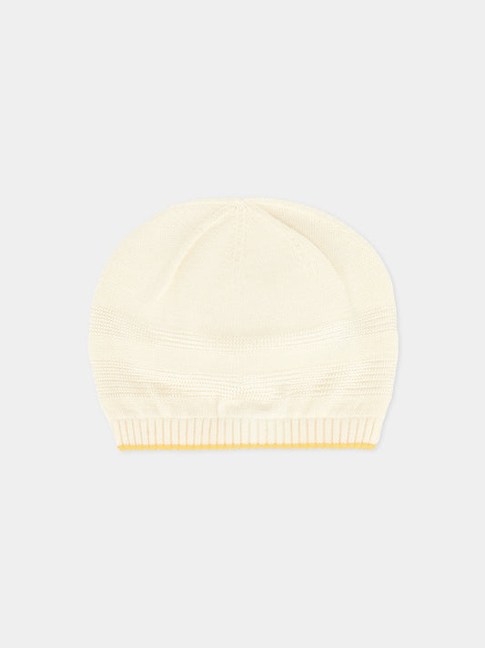 Berretto avorio per neonati con filo giallo,Gensami,CAP-STR-CO IVORY