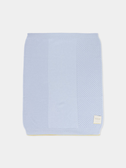 Coperta celeste per neonato,Gensami,COP-TRIPLA-WE SKY BLUE
