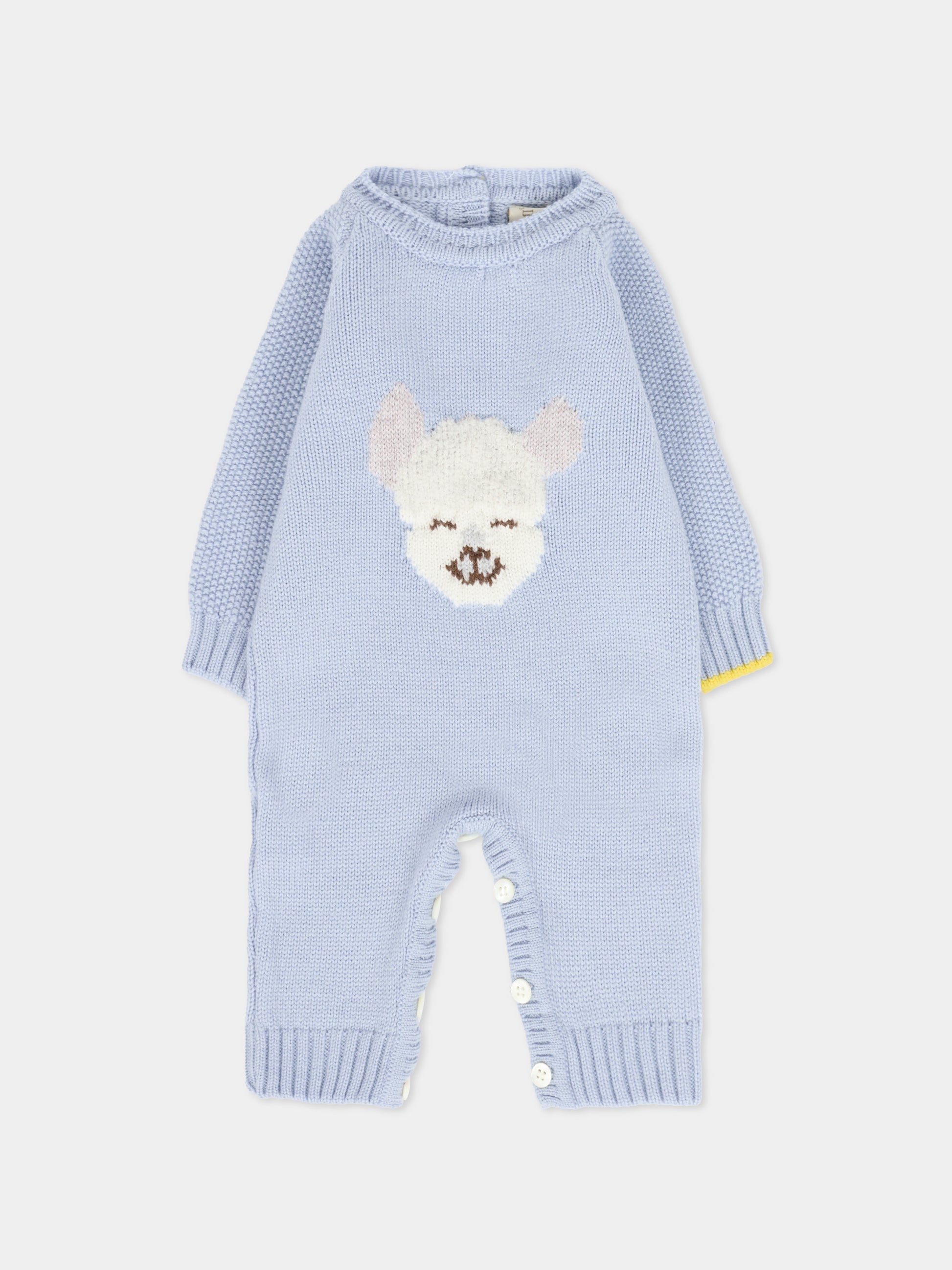 Tutina celeste per neonato con alpachino,Gensami,TU-ALP-WE SKY BLUE
