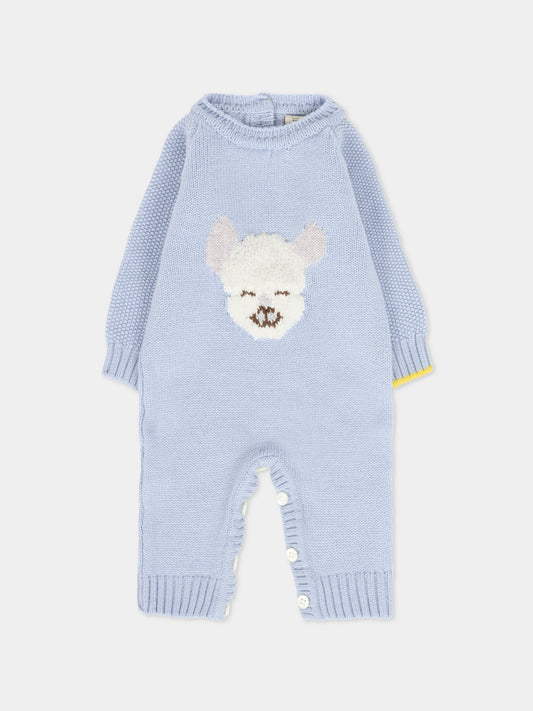 Tutina celeste per neonato con alpachino,Gensami,TU-ALP-WE SKY BLUE