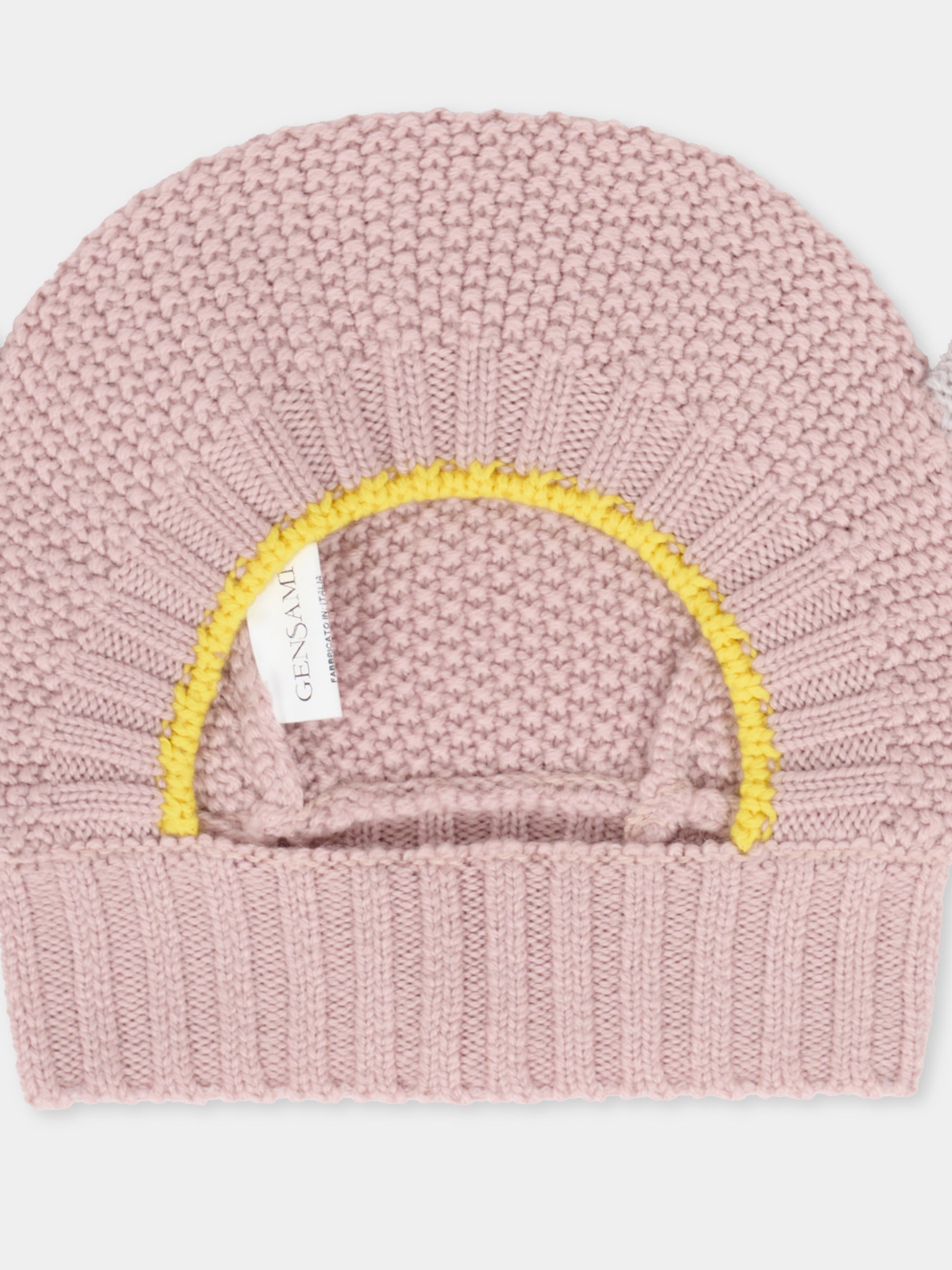 Balaclava rosa per neonata con orecchie,Gensami,BAL-ALP-WE CAMEO PINK