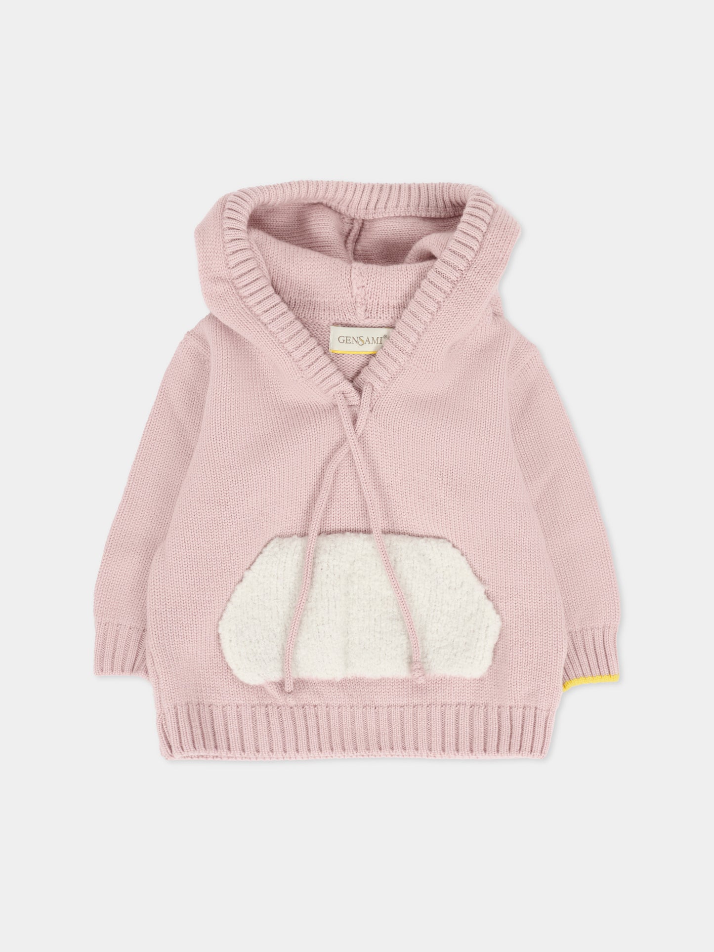 Maglione rosa per neonata con orecchie,Gensami,FEL-ALP-WE CAMEO PINK