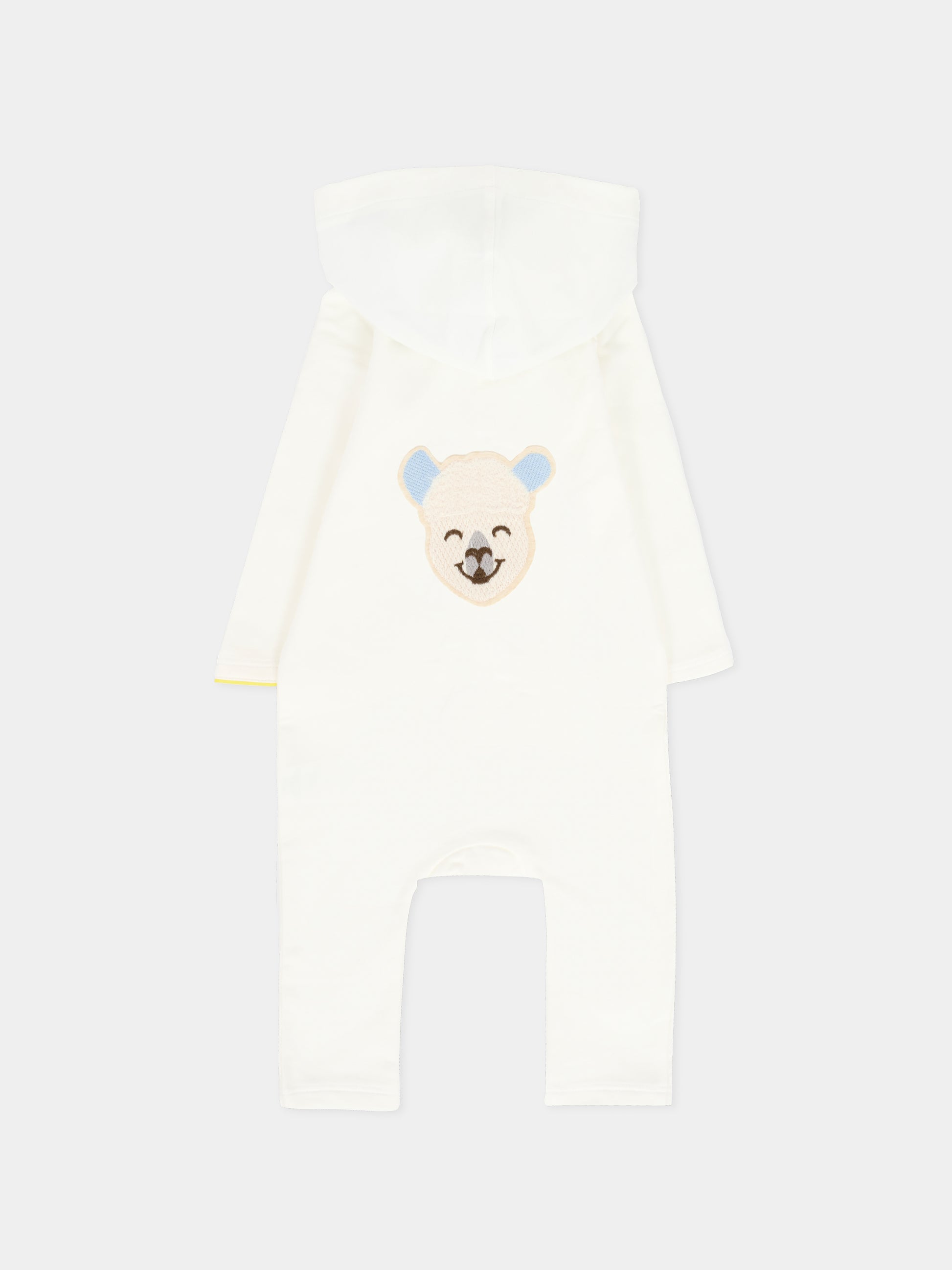 Tutina avorio per neonata con alpachino,Gensami,HOODIE-ALP-J OFF WHITE/PINK EARS