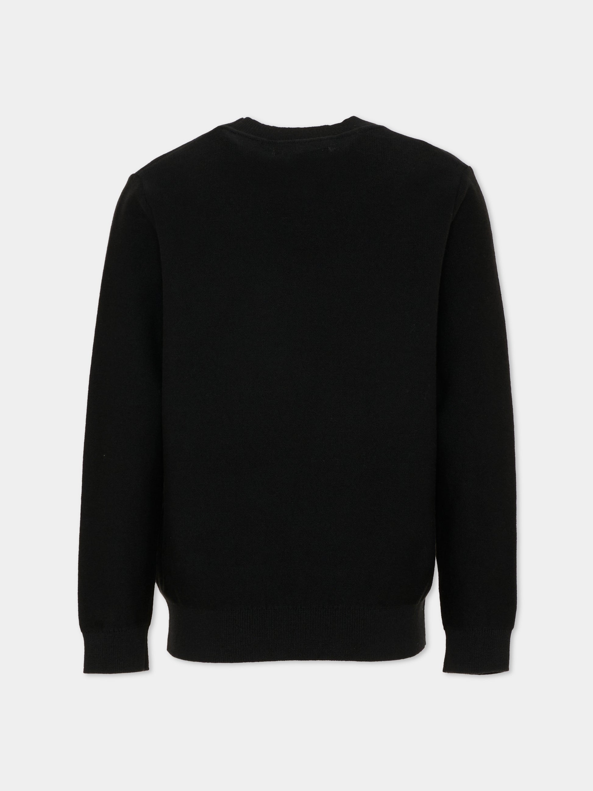 Maglione nero per bambino con logo,Calvin Klein Kids,IB0IB02641 BEH