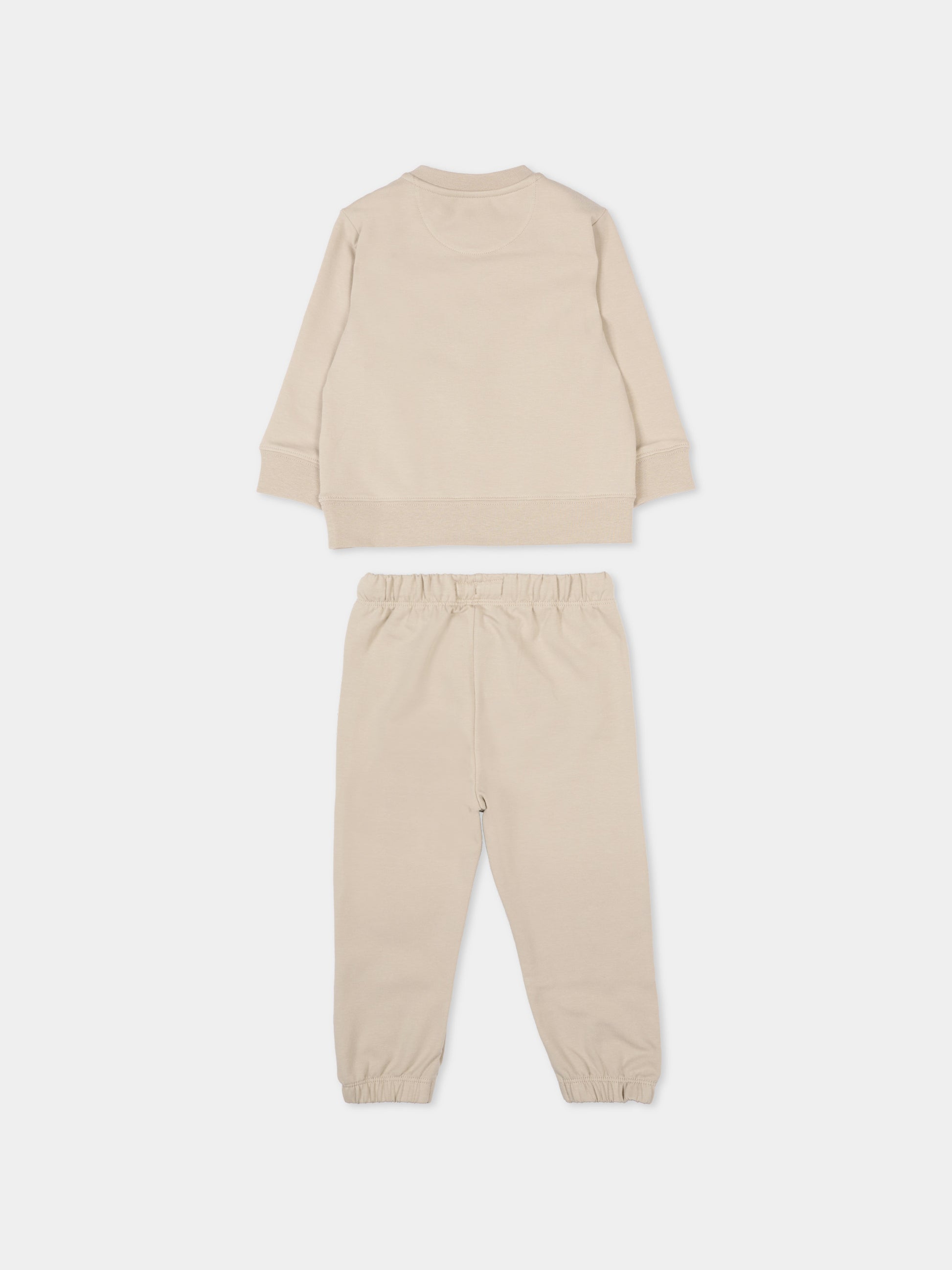 Completo sportivo beige per neonati con logo,Calvin Klein Kids,IN0IN00336 PK4