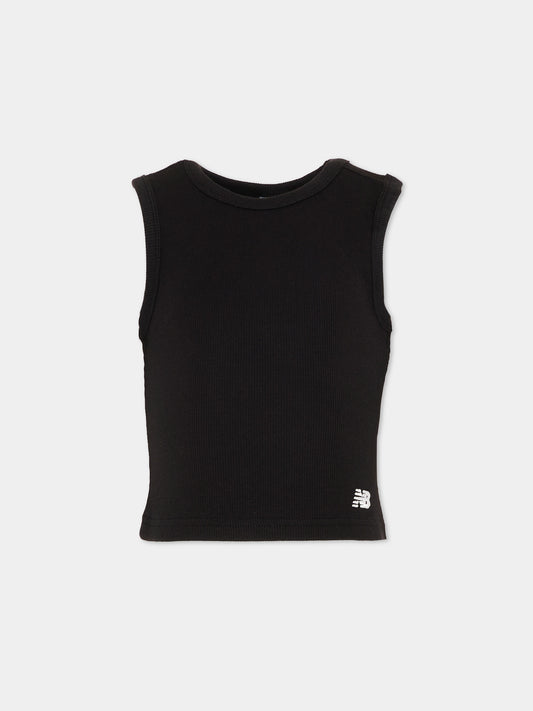 Canotta nera per bambini con logo,New Balance,YT6196C5 BK