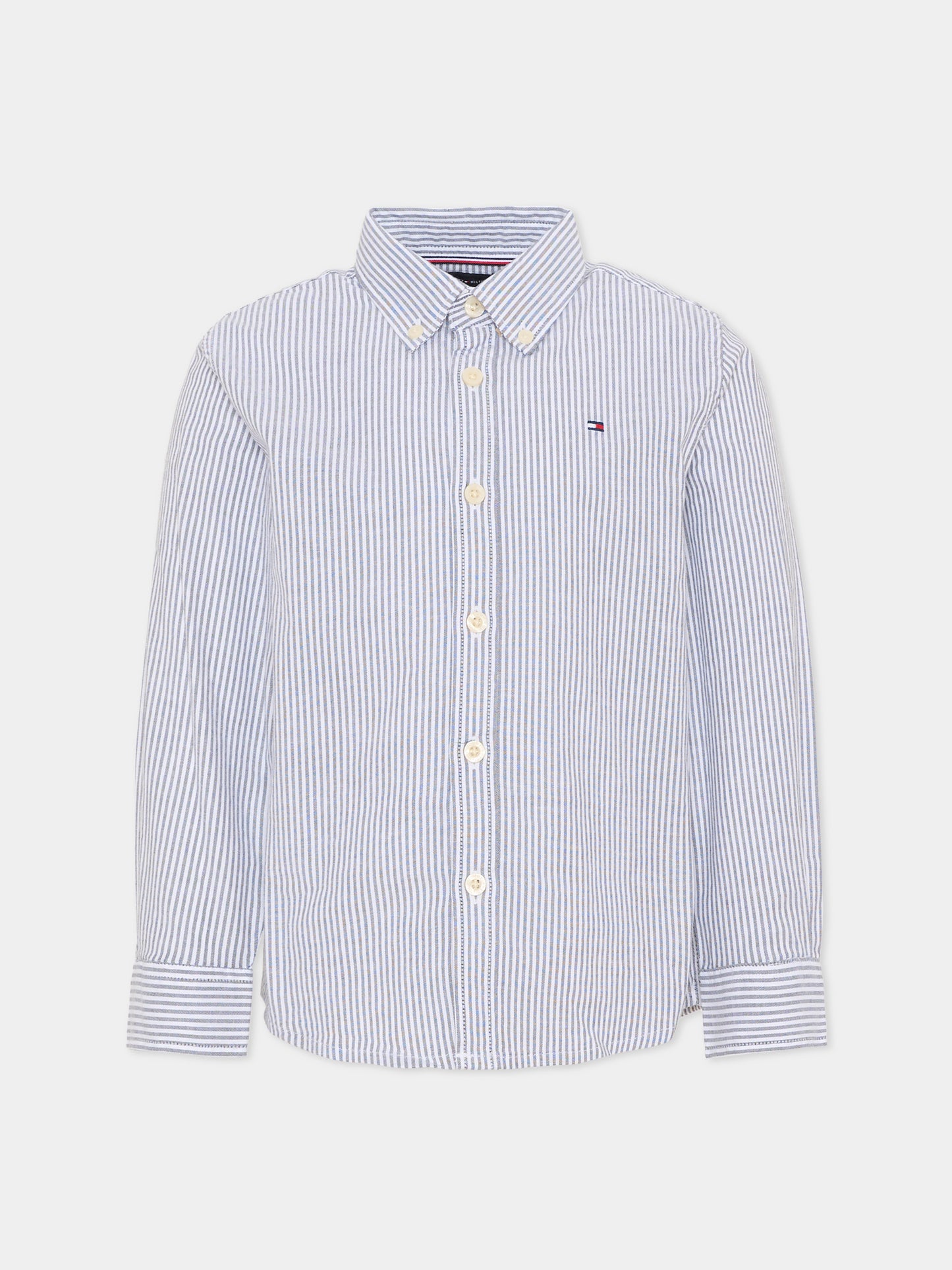 Camicia blu per bambino con logo,Tommy Hilfiger Junior,KB0KB09605 C1G