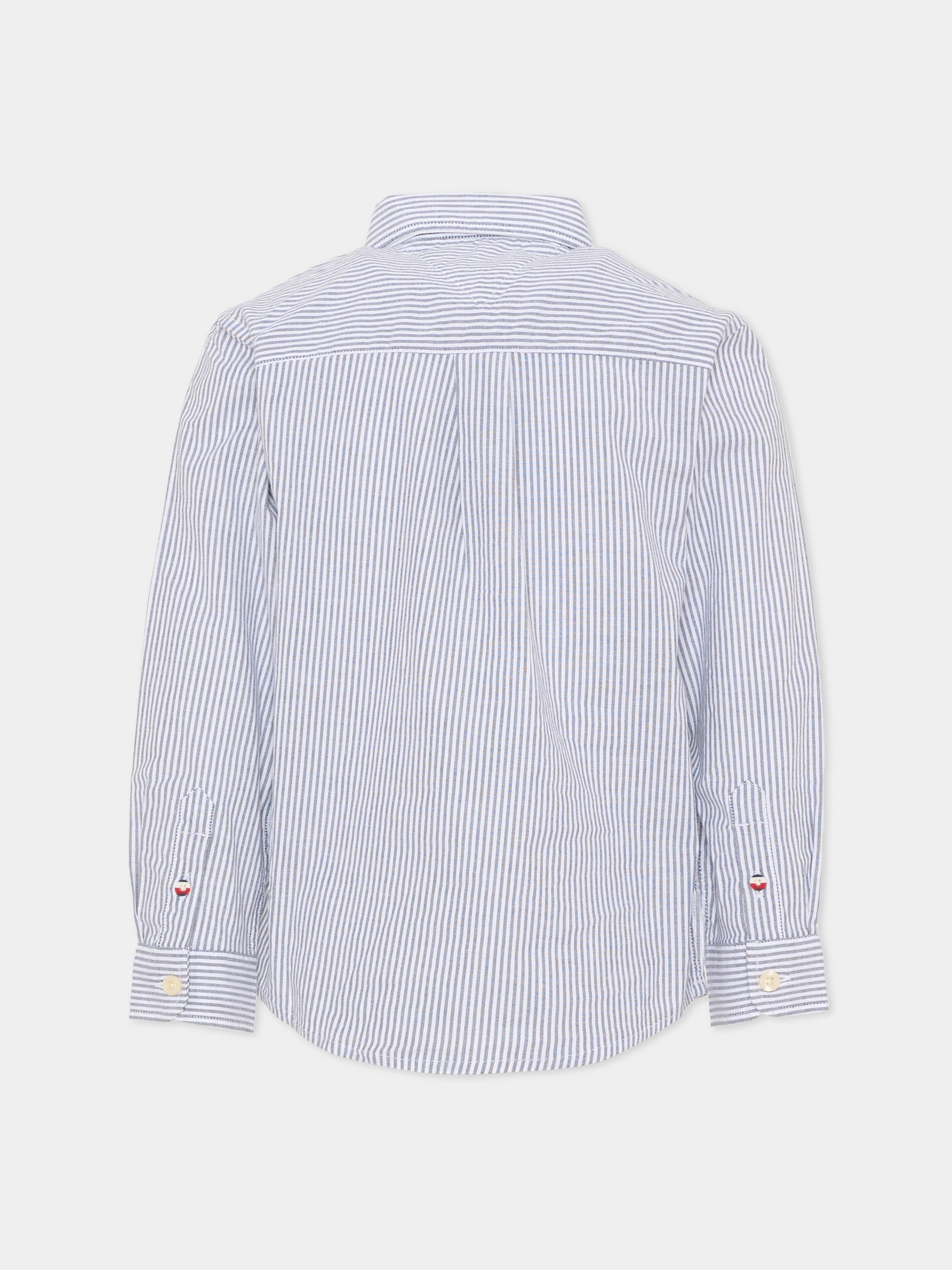 Camicia blu per bambino con logo,Tommy Hilfiger Junior,KB0KB09605 C1G