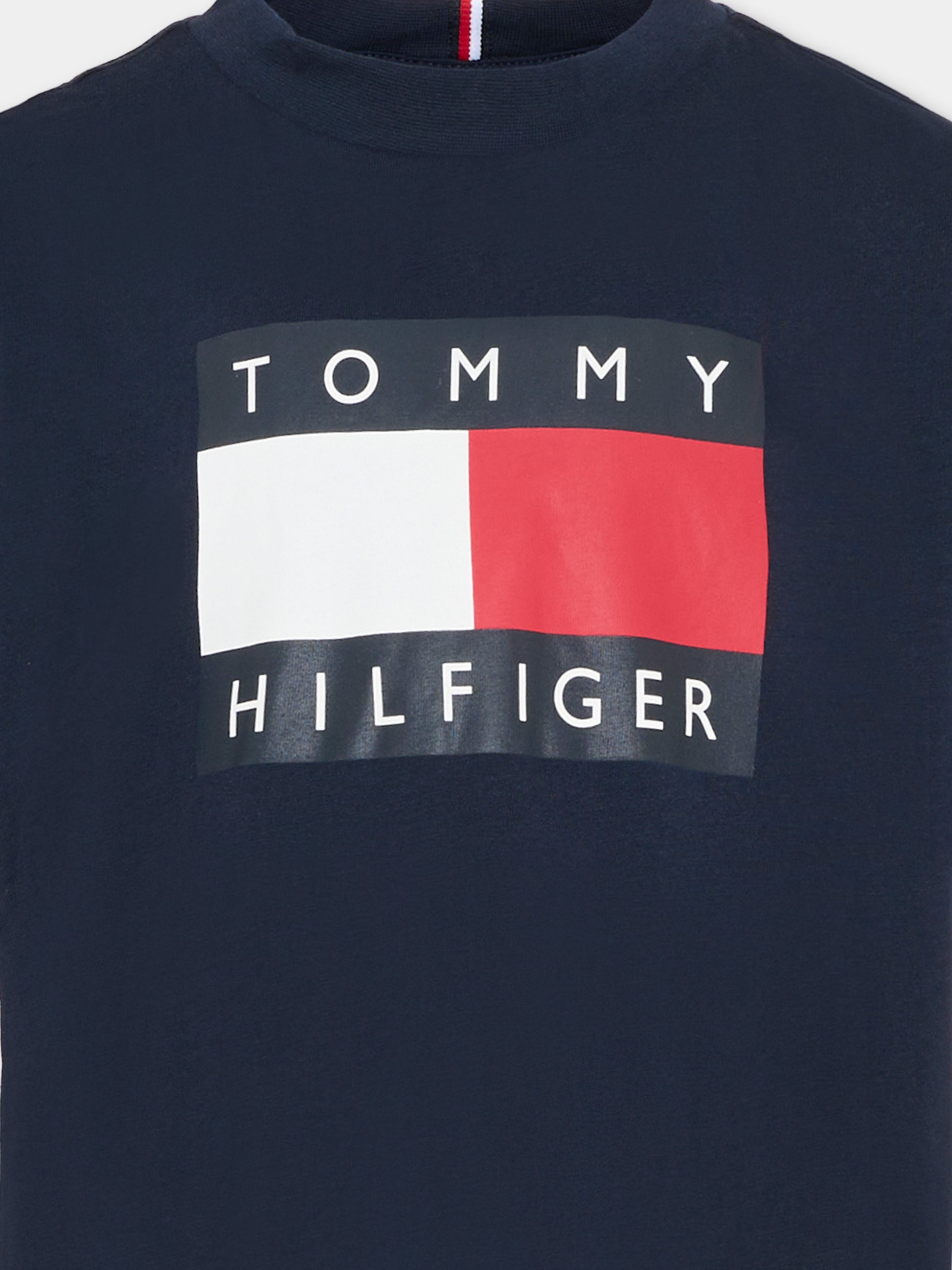 T-shirt blu per bambini con logo,Tommy Hilfiger Junior,KB0KB10340 C1G