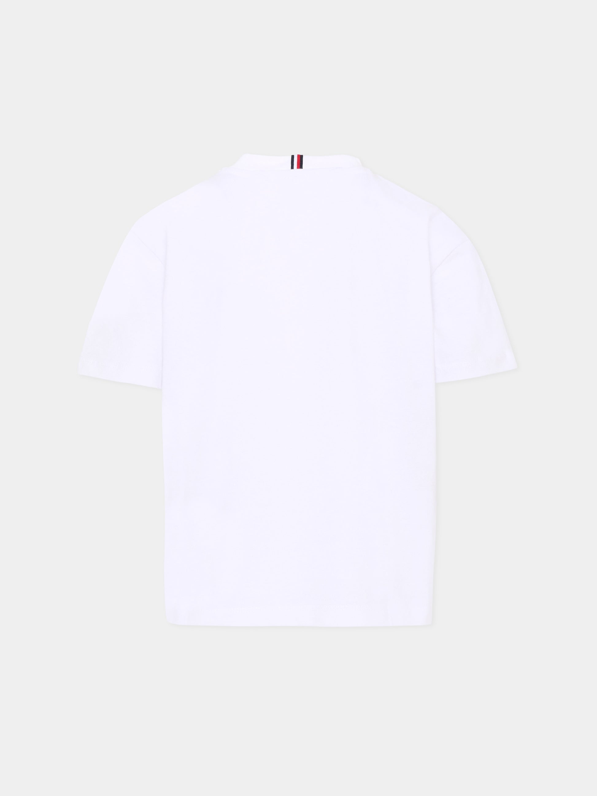 T-shirt bianca per bambini con logo,Tommy Hilfiger Junior,KB0KB10340 YBR