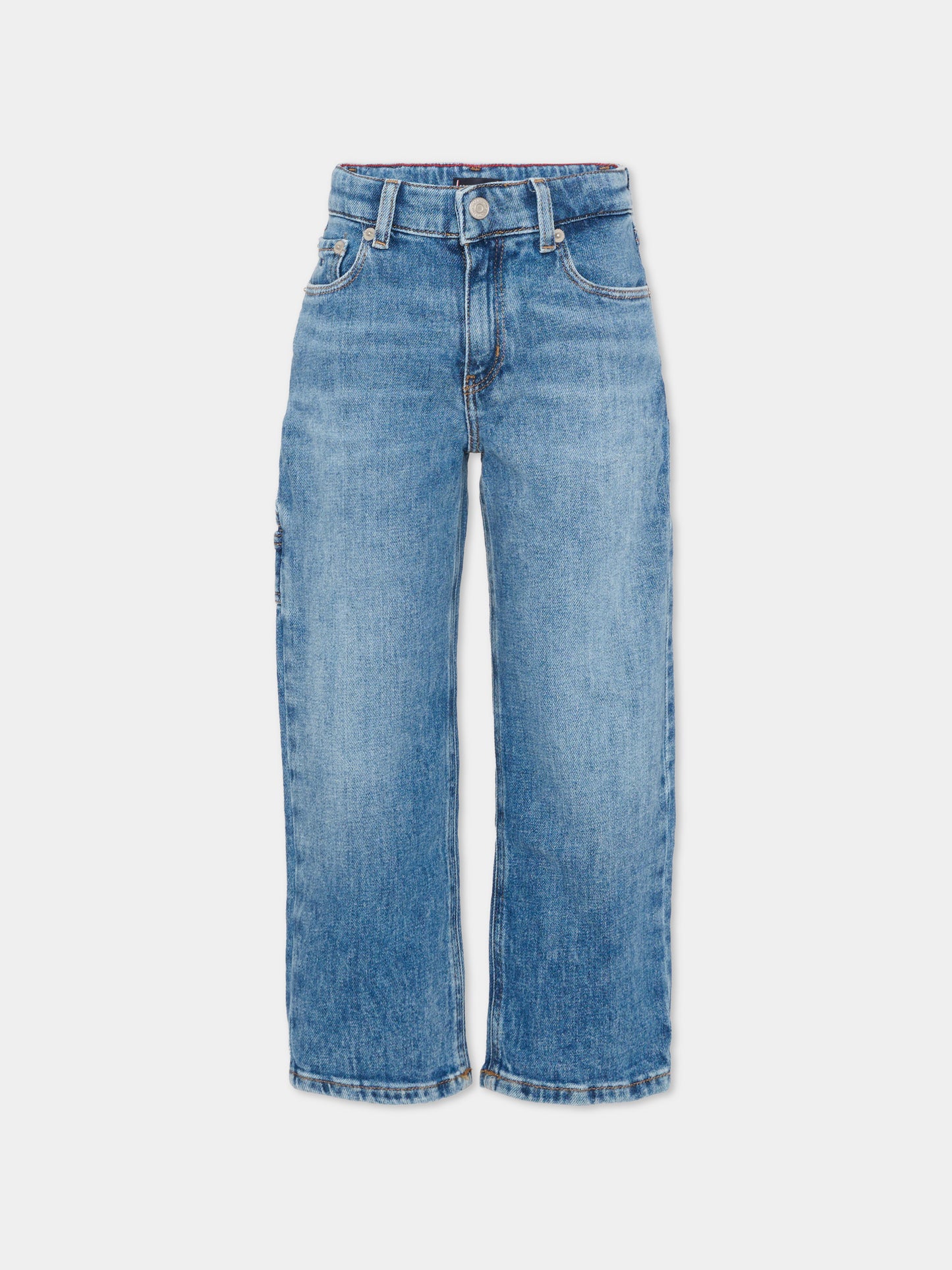 Jeans denim per bambino con bandierina,Tommy Hilfiger Junior,KB0KB10343 1A6